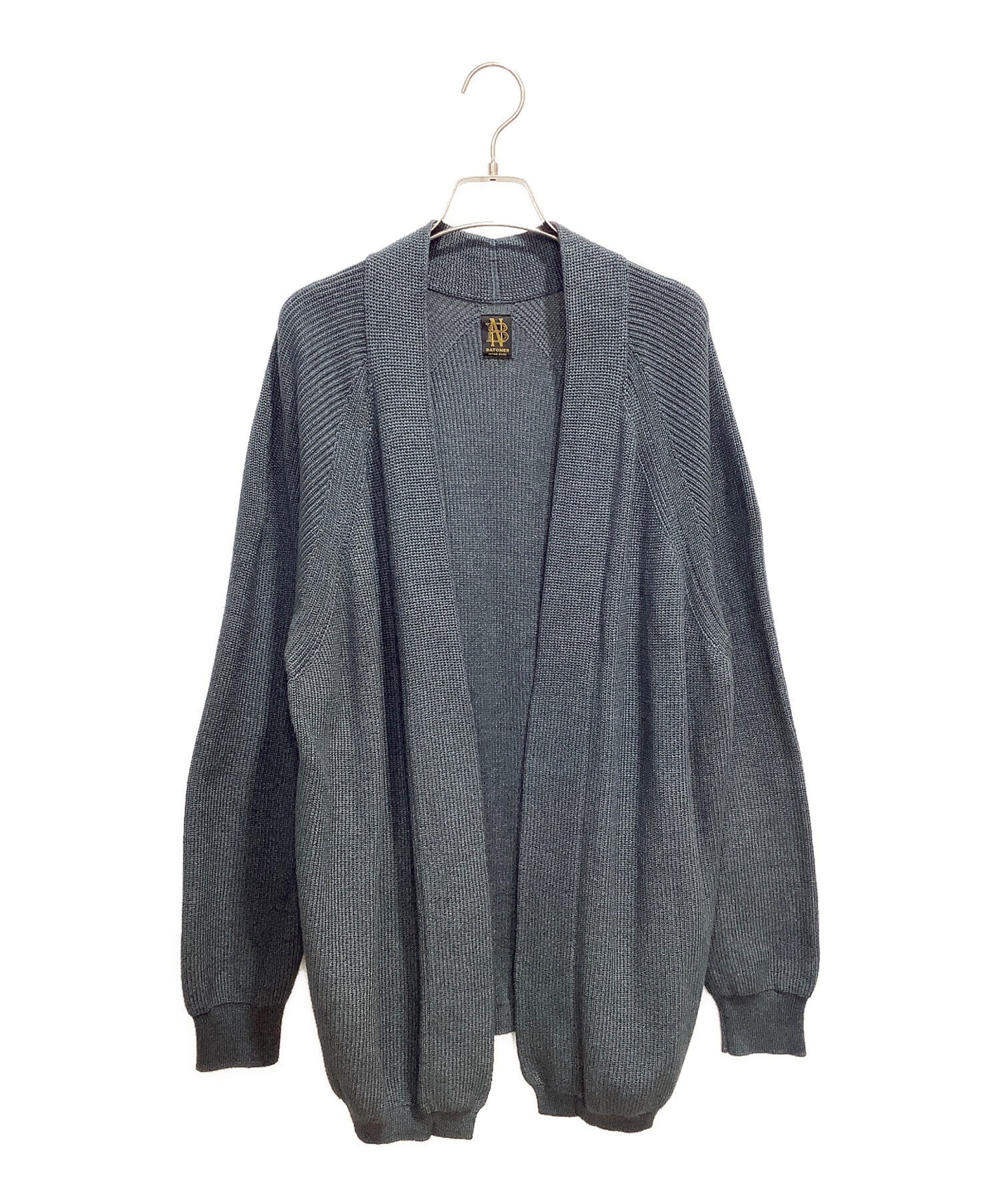 中古・古着通販】BATONER (バトナ―) カーディガン グレー サイズ:F