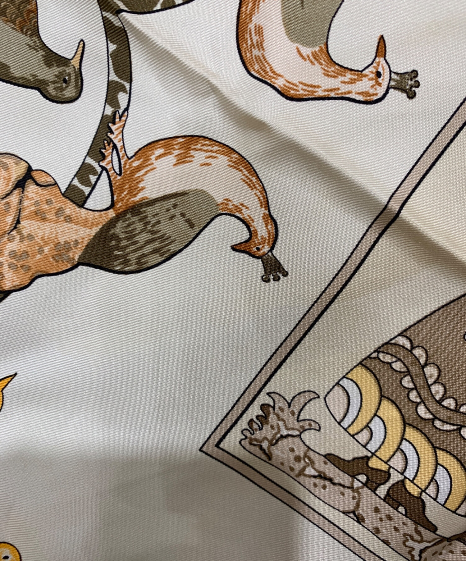 中古・古着通販】HERMES (エルメス) カレ90 EARLY AMERICA ベージュ