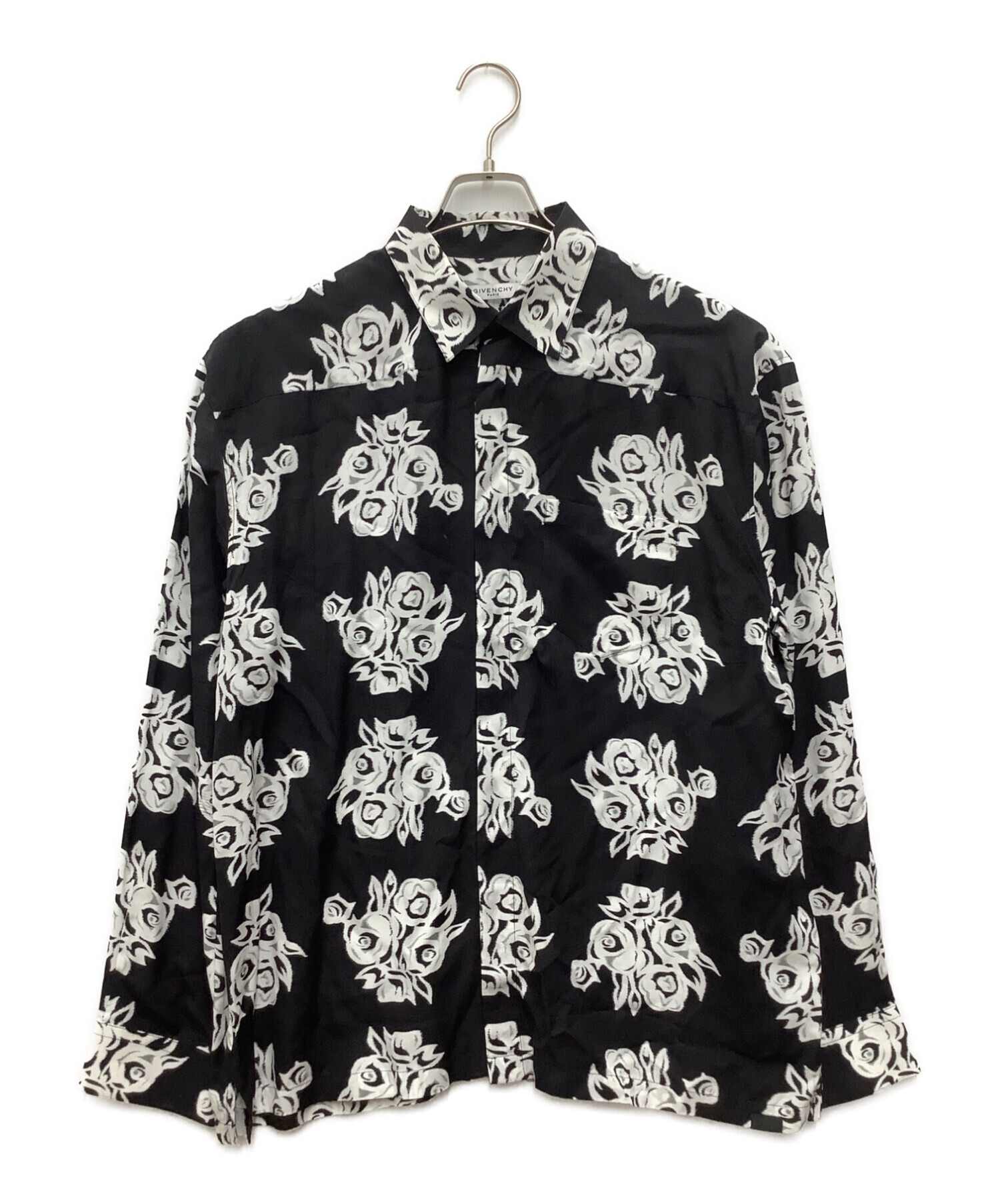 中古・古着通販】GIVENCHY (ジバンシィ) 長袖シャツ ブラック×ホワイト