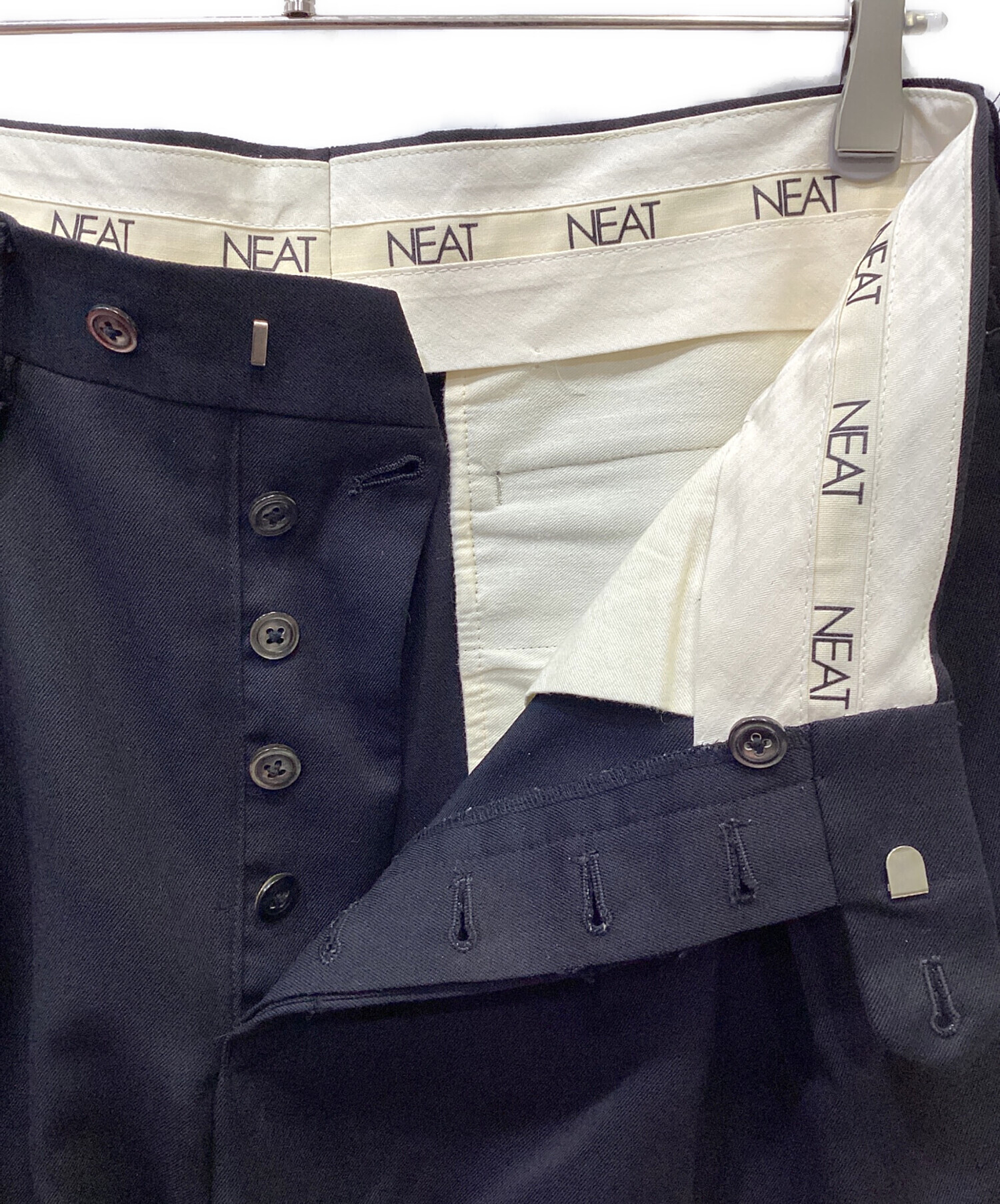 中古・古着通販】NEAT (ニート) ダブルタックウールスラックスパンツ