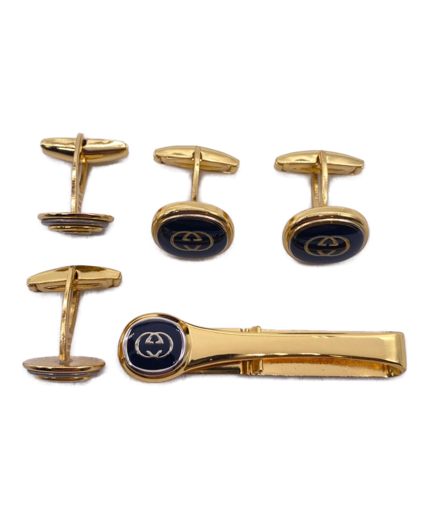 中古・古着通販】GUCCI (グッチ) カフス＆タイピンセット ゴールド