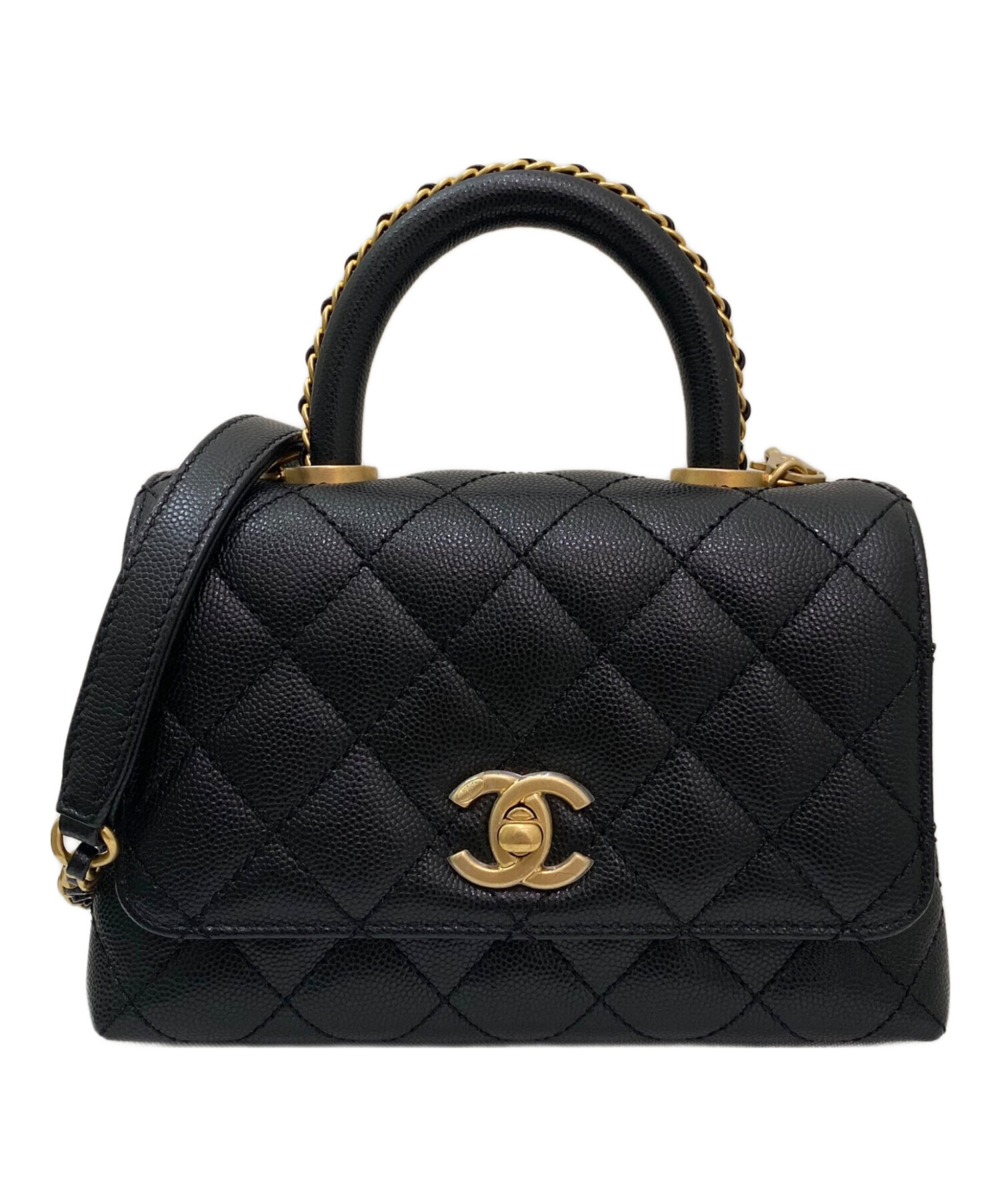 中古・古着通販】CHANEL (シャネル) ココハンドルチェーンショルダー