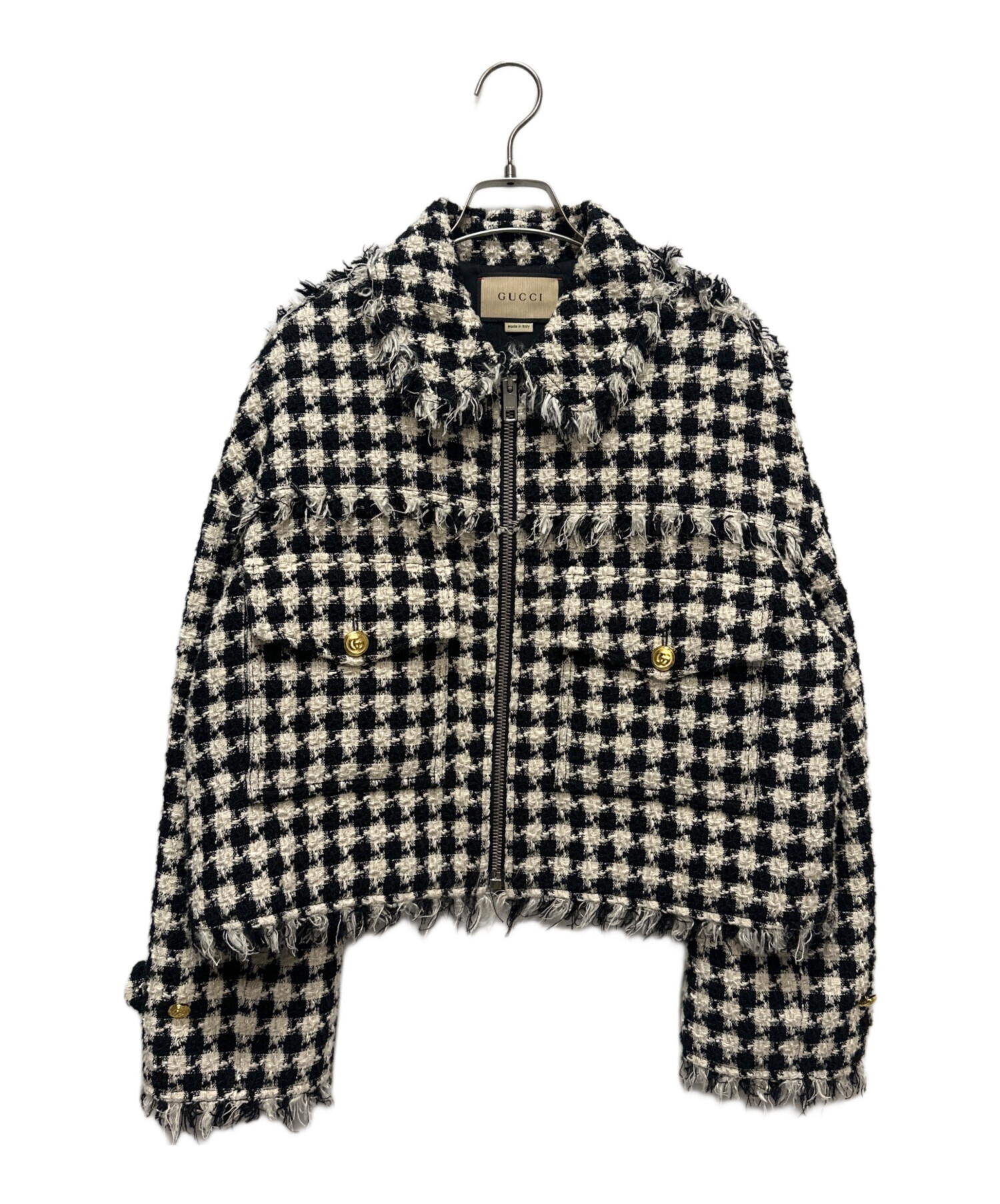 中古・古着通販】GUCCI (グッチ) ダブルG金釦ツイードジャケット