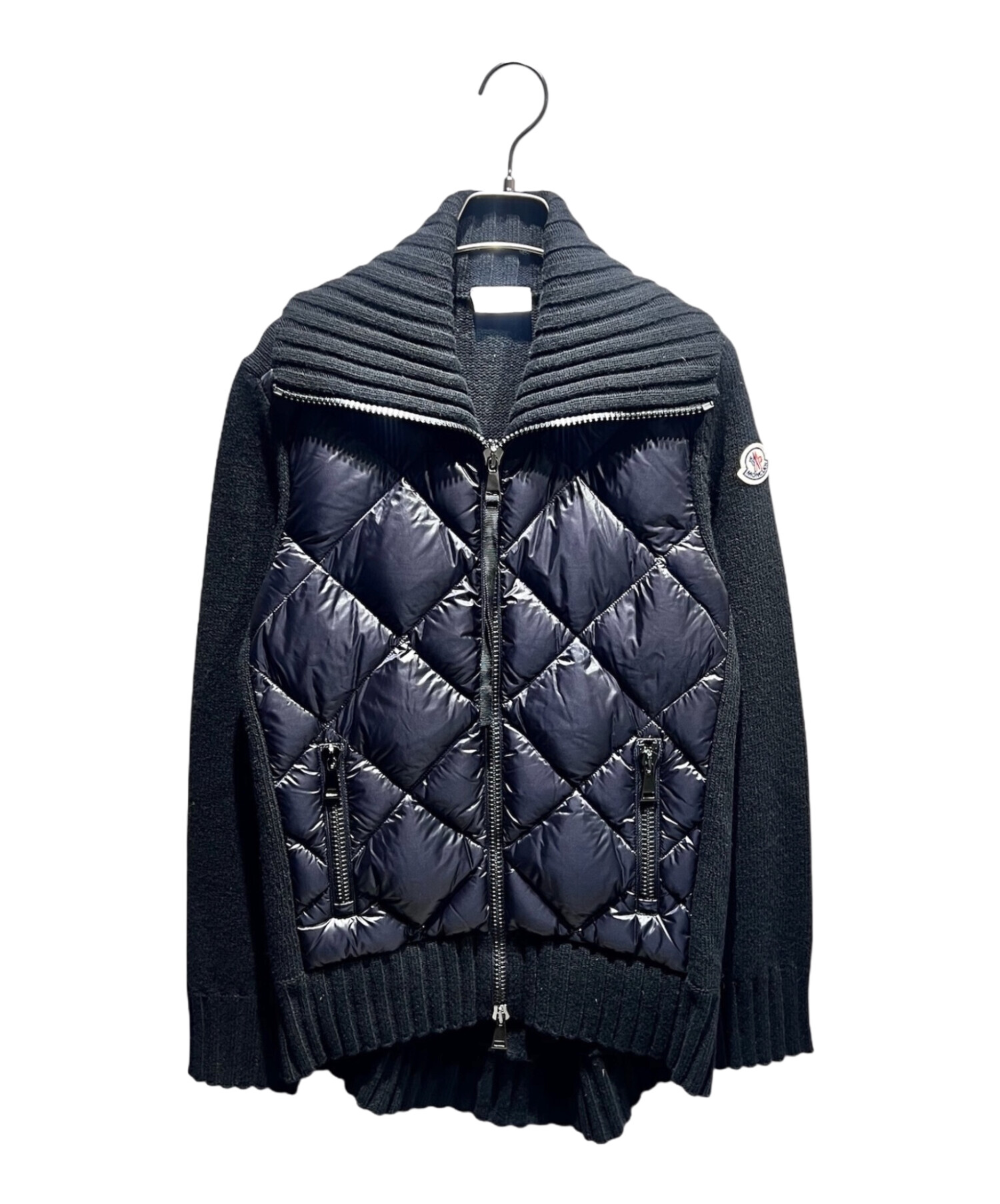 中古・古着通販】MONCLER (モンクレール) ニット切替ダウンジャケット