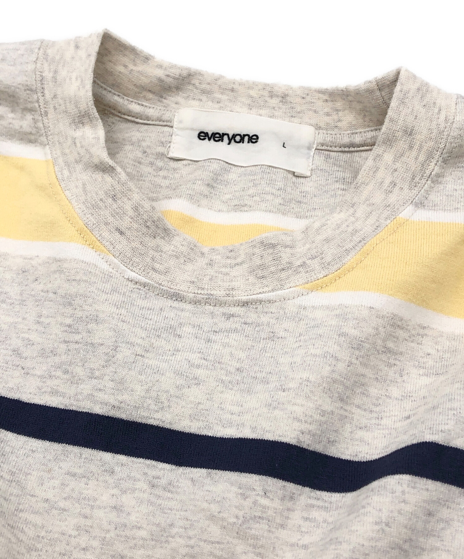 中古・古着通販】everyone (エブリワン) multi border short sleeve