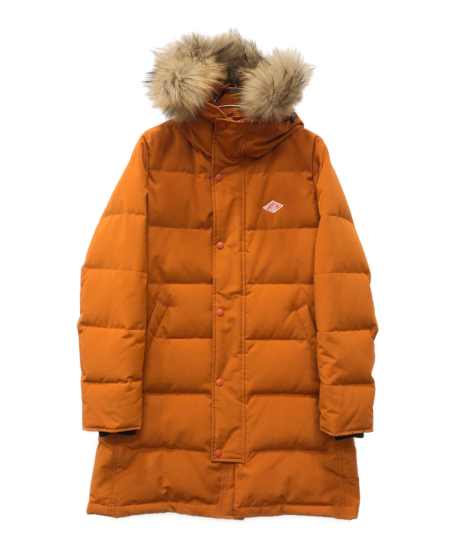 中古・古着通販】DANTON (ダントン) ファー付ダウンコート オレンジ
