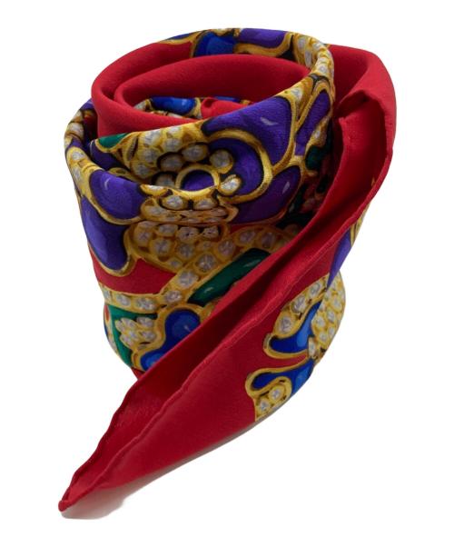 中古・古着通販】CHANEL (シャネル) シルクスカーフ レッド｜ブランド