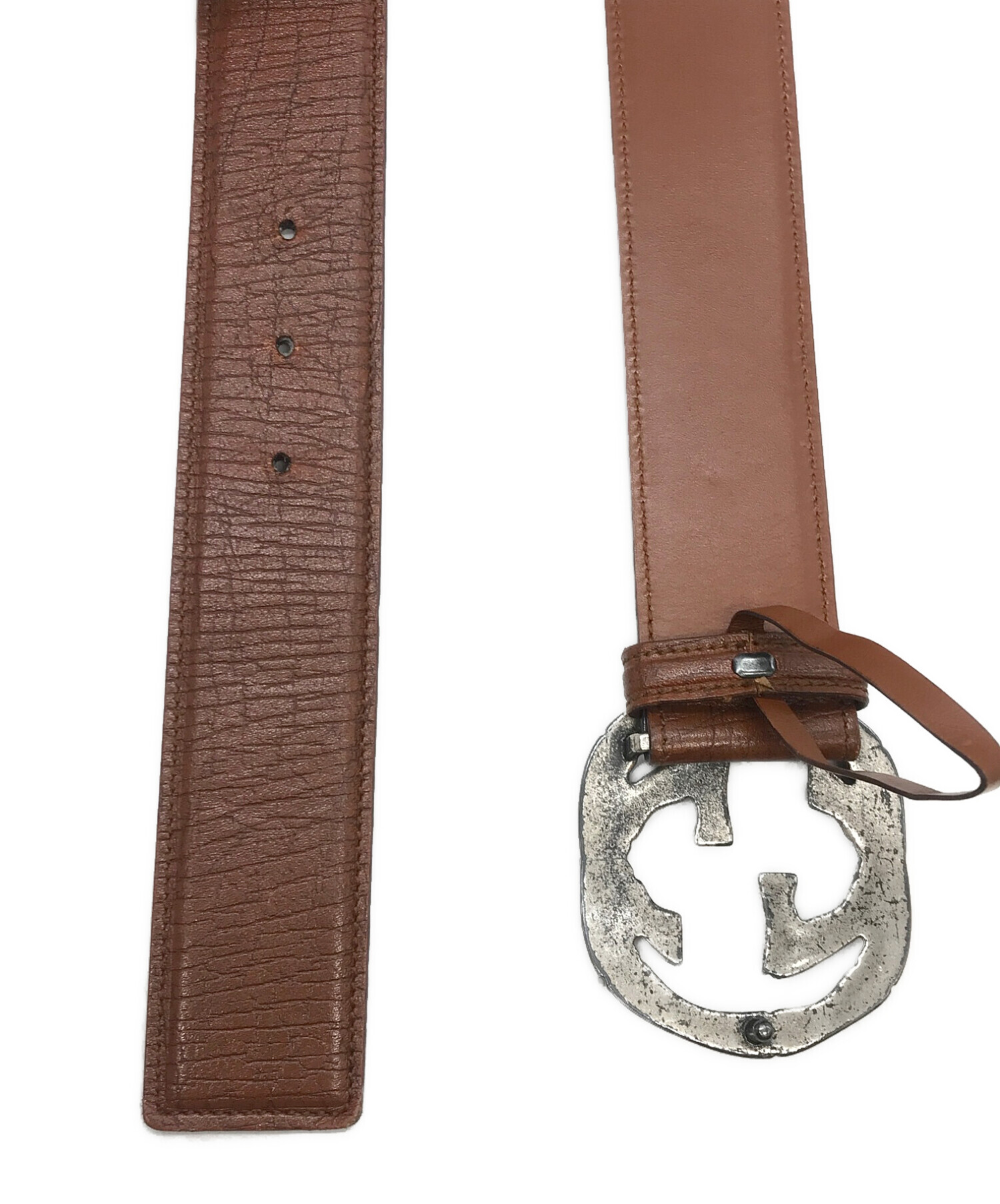 中古・古着通販】GUCCI (グッチ) バンブーバックルレザーベルト