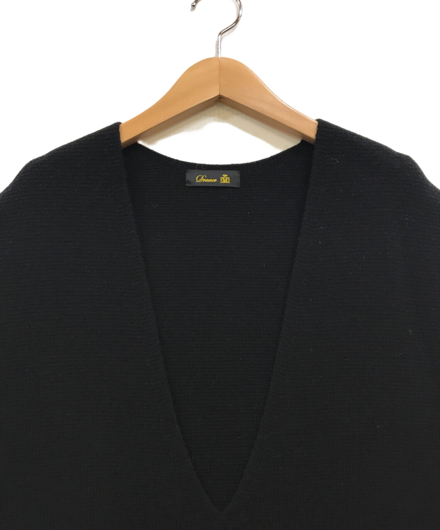 中古・古着通販】DRAWER (ドゥロワー) 9Gウールカシミヤミラノ編みV