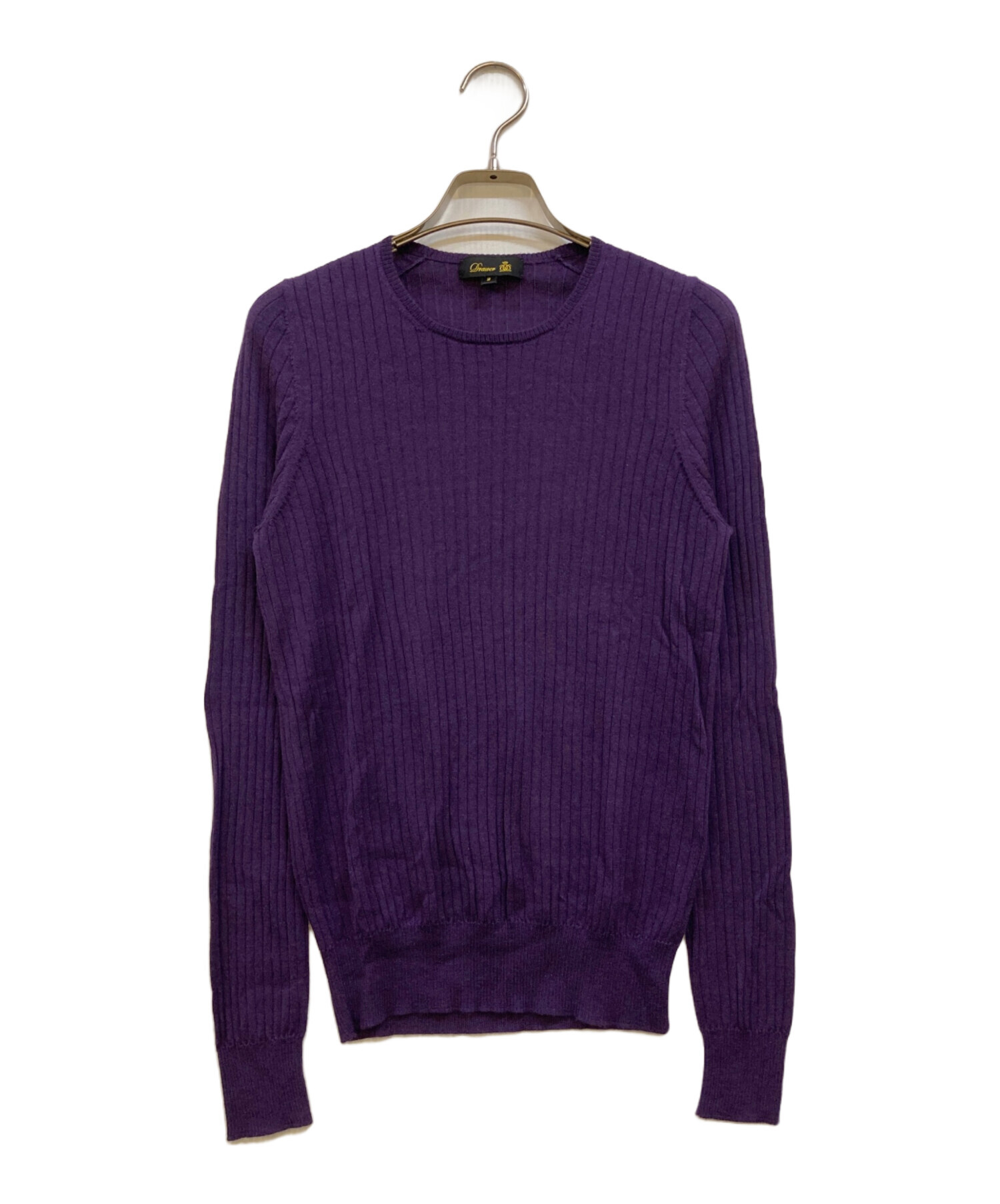 中古・古着通販】DRAWER (ドゥロワー) 18G カシミヤシルクリブクルー