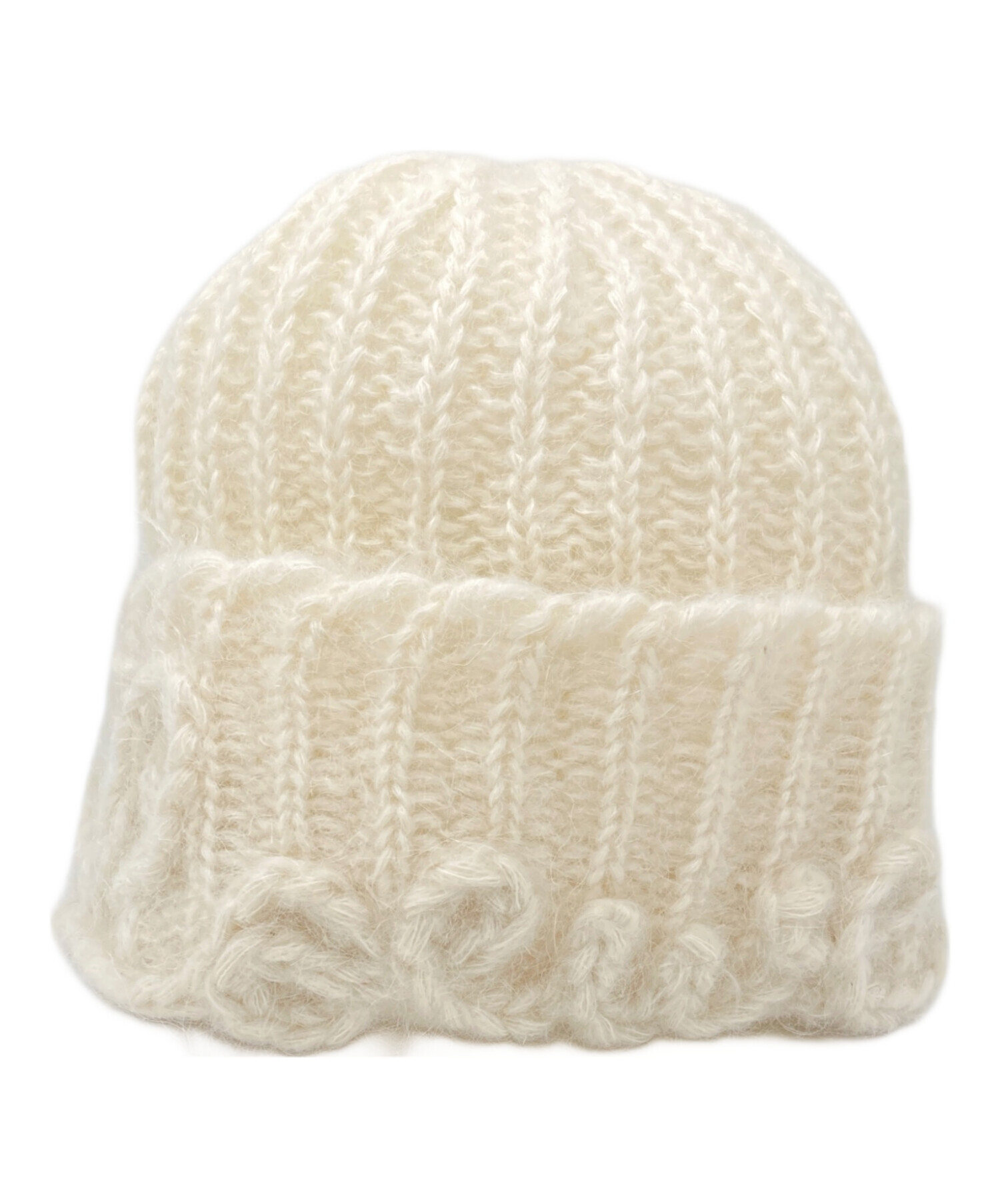 中古・古着通販】LOEWE (ロエベ) モヘアブレンドニット帽 ホワイト