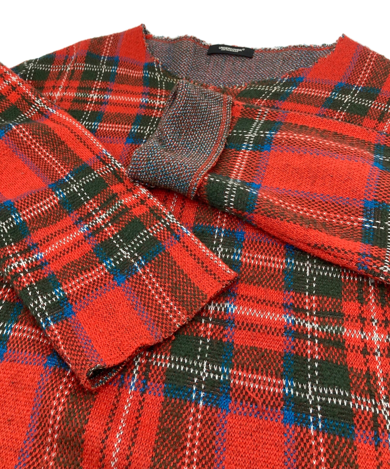 中古・古着通販】UNDERCOVER (アンダーカバー) チェックVネックニット