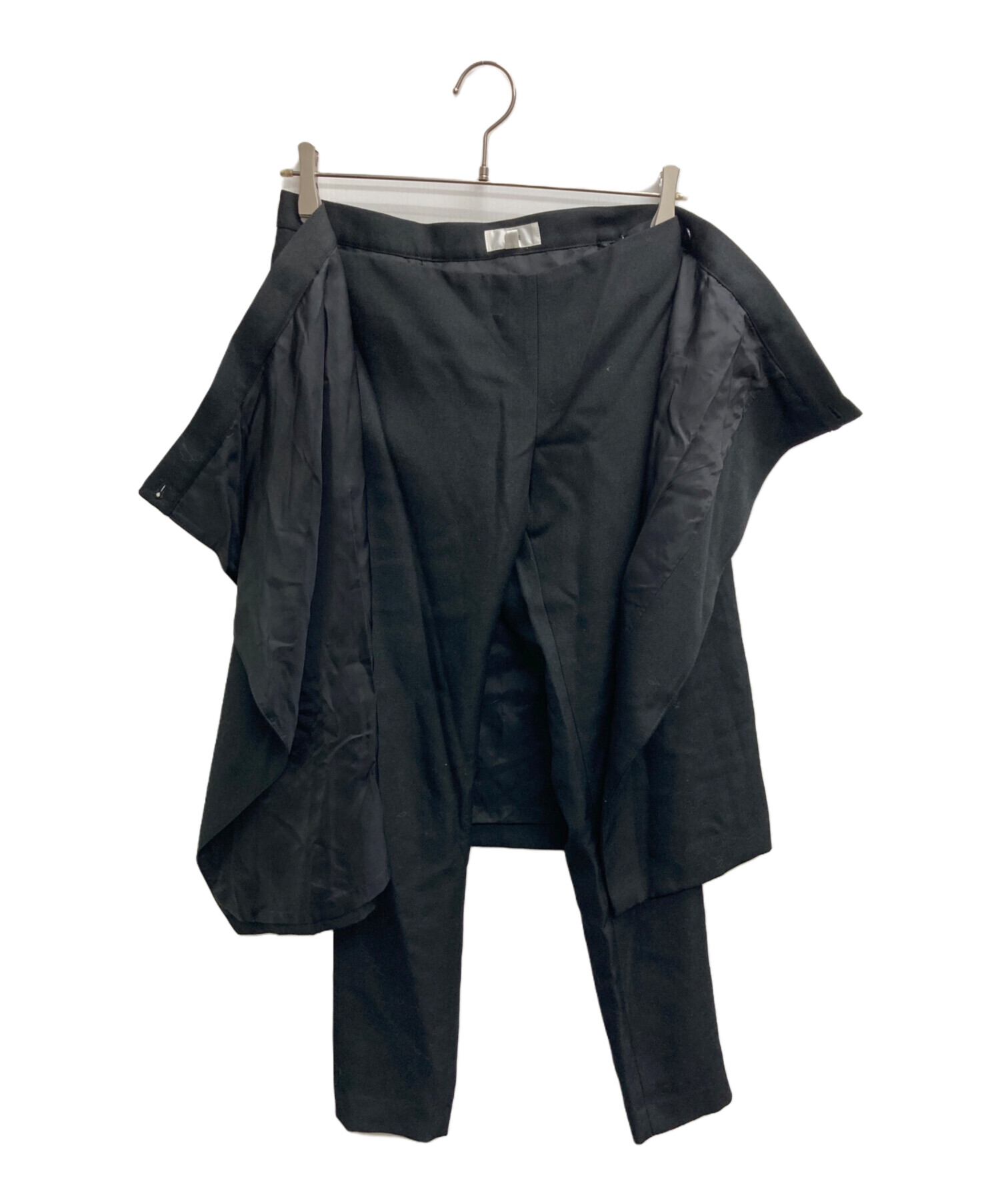 中古・古着通販】HYKE (ハイク) レイヤード スカート パンツ ブラック