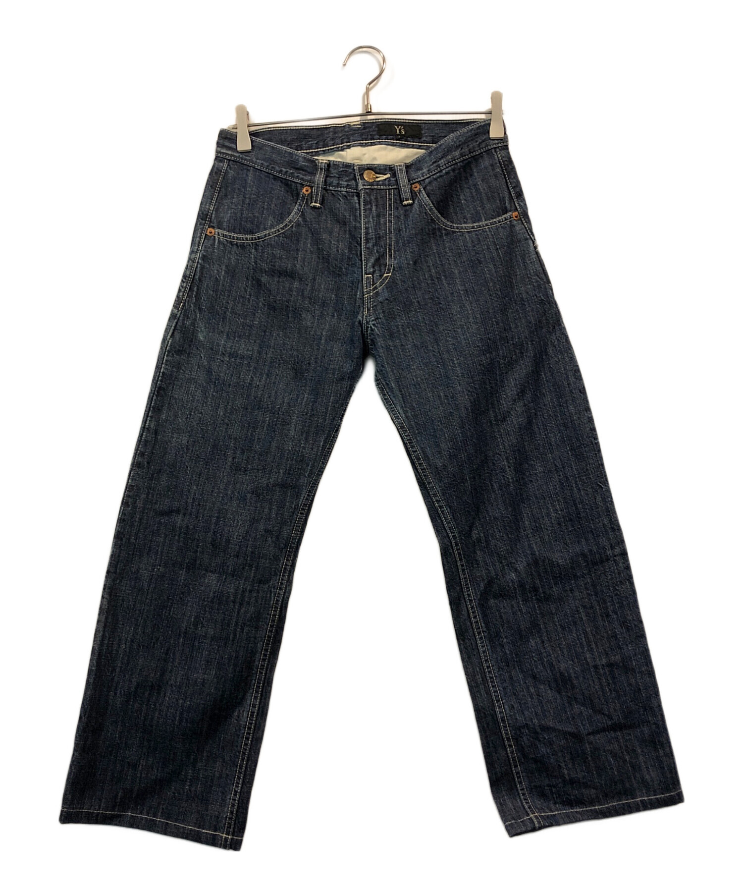 中古・古着通販】Y's (ワイズ) クロップドデニムパンツ インディゴ