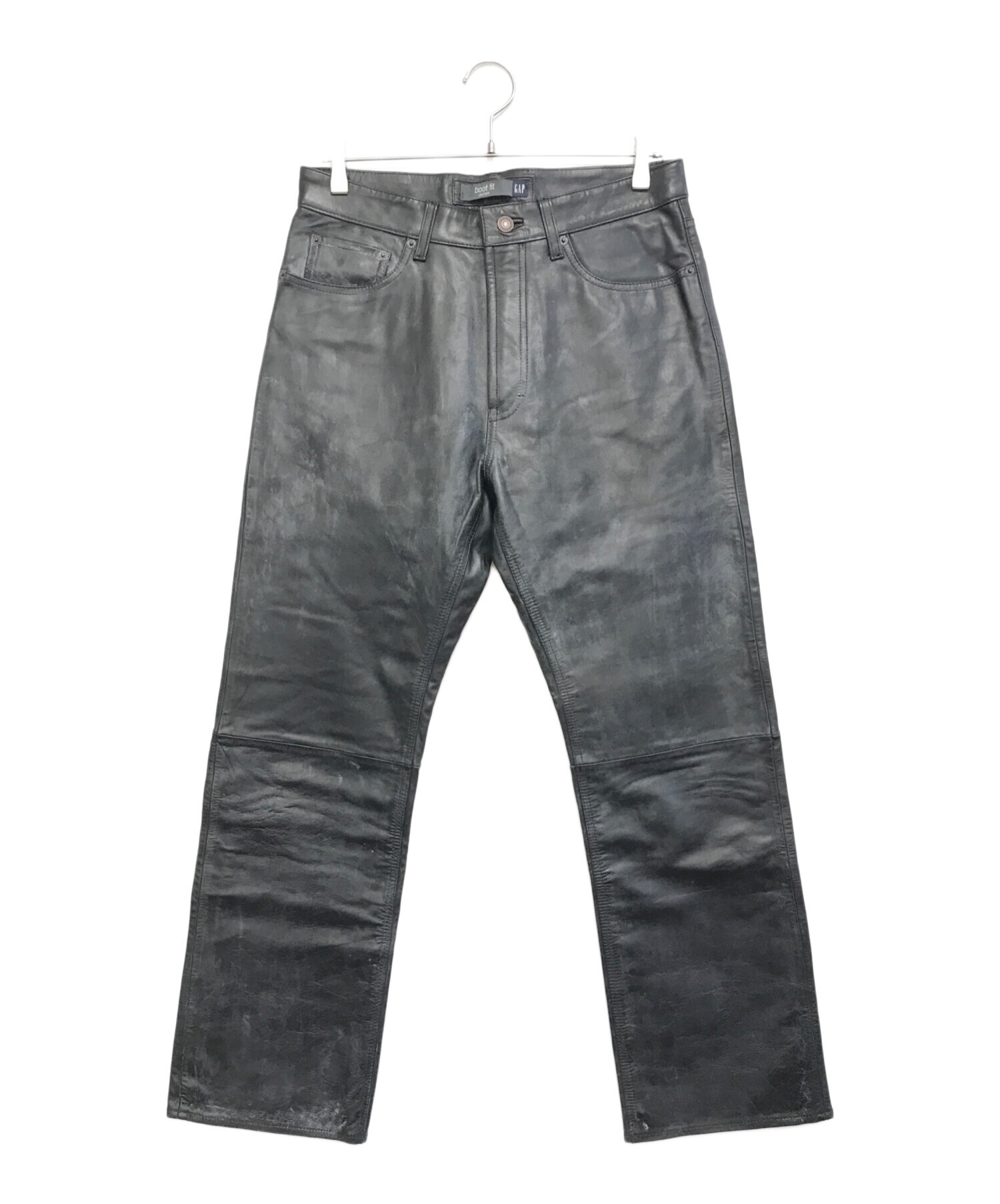 中古・古着通販】GAP (ギャップ) レザーパンツ ブラック サイズ:W32