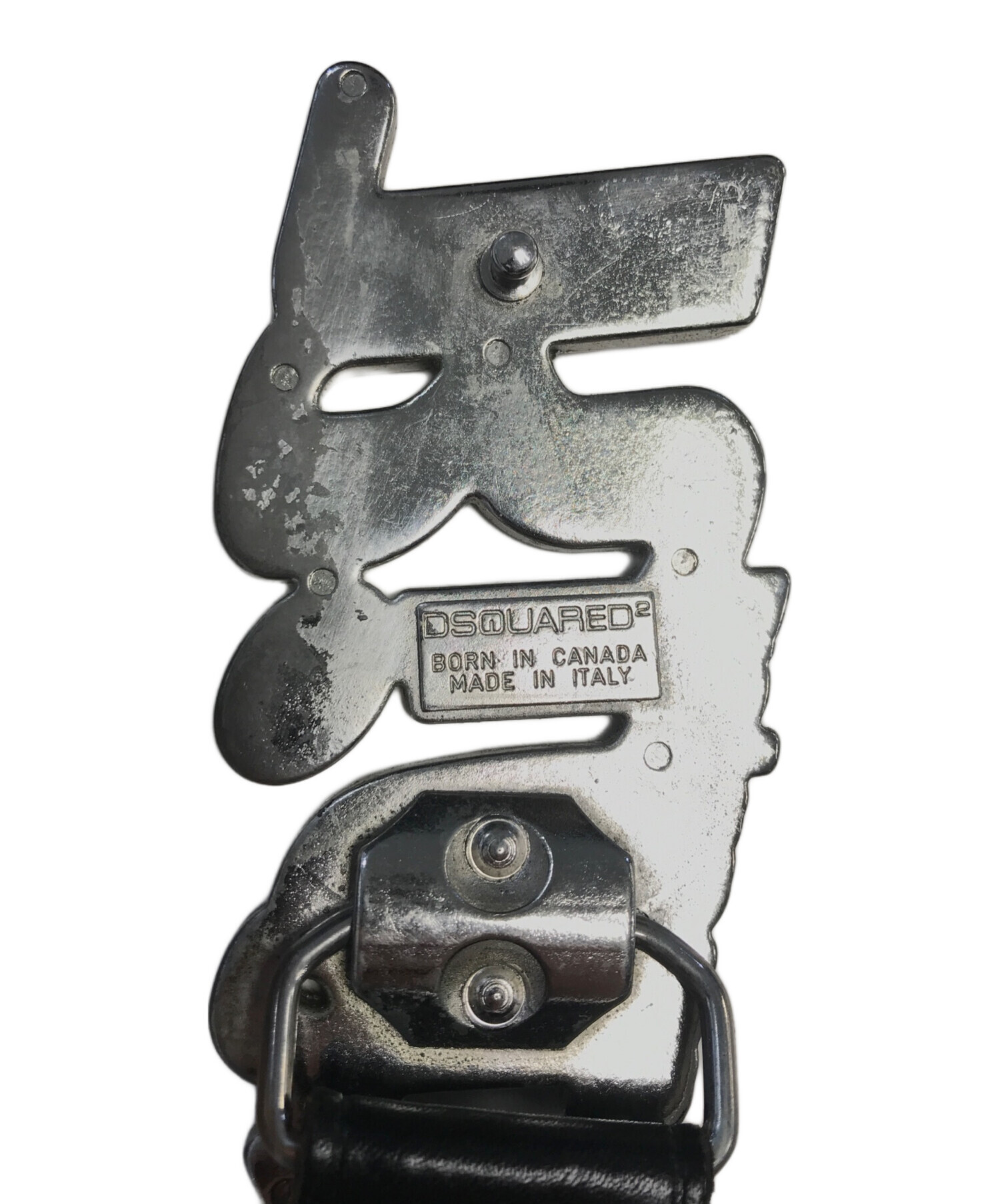 中古・古着通販】DSQUARED2 (ディースクエアード) ロゴバックルレザー