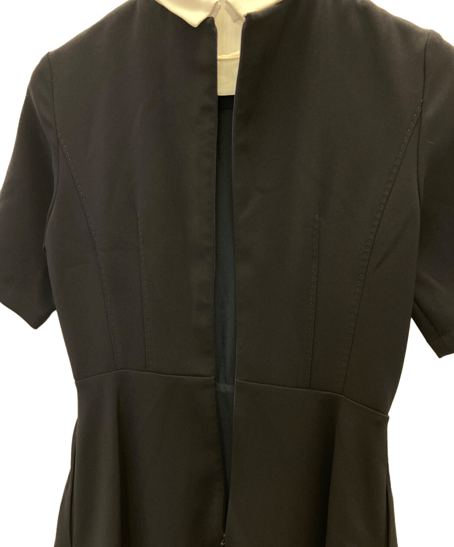 中古・古着通販】CELFORD (セルフォード) 襟付きワンピース ネイビー