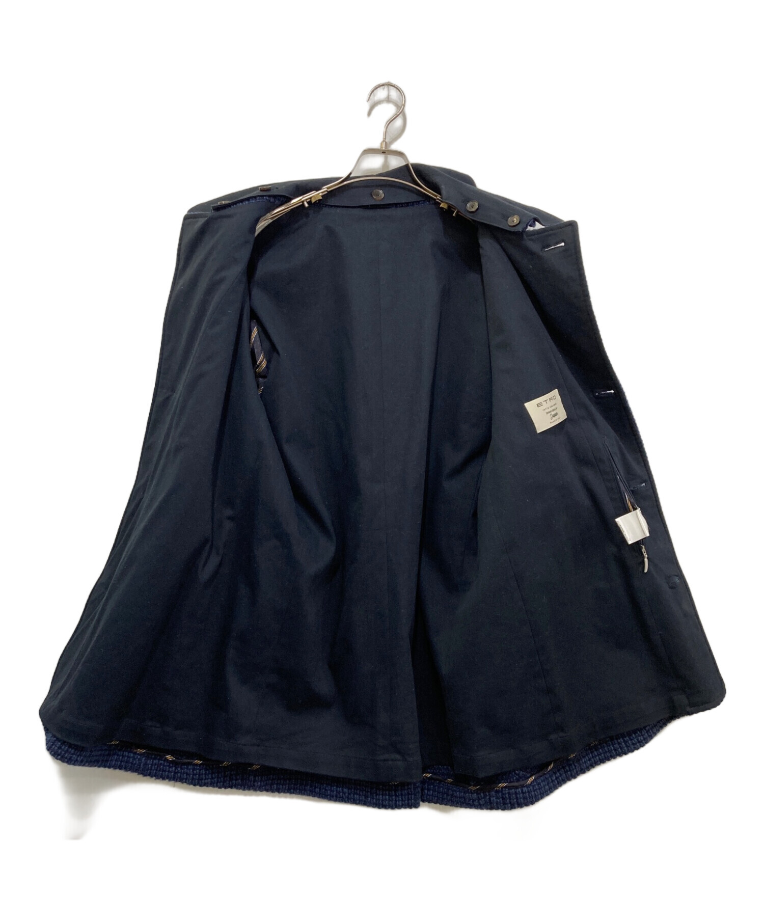 中古・古着通販】ETRO (エトロ) ライナー付ニットジャケット ネイビー