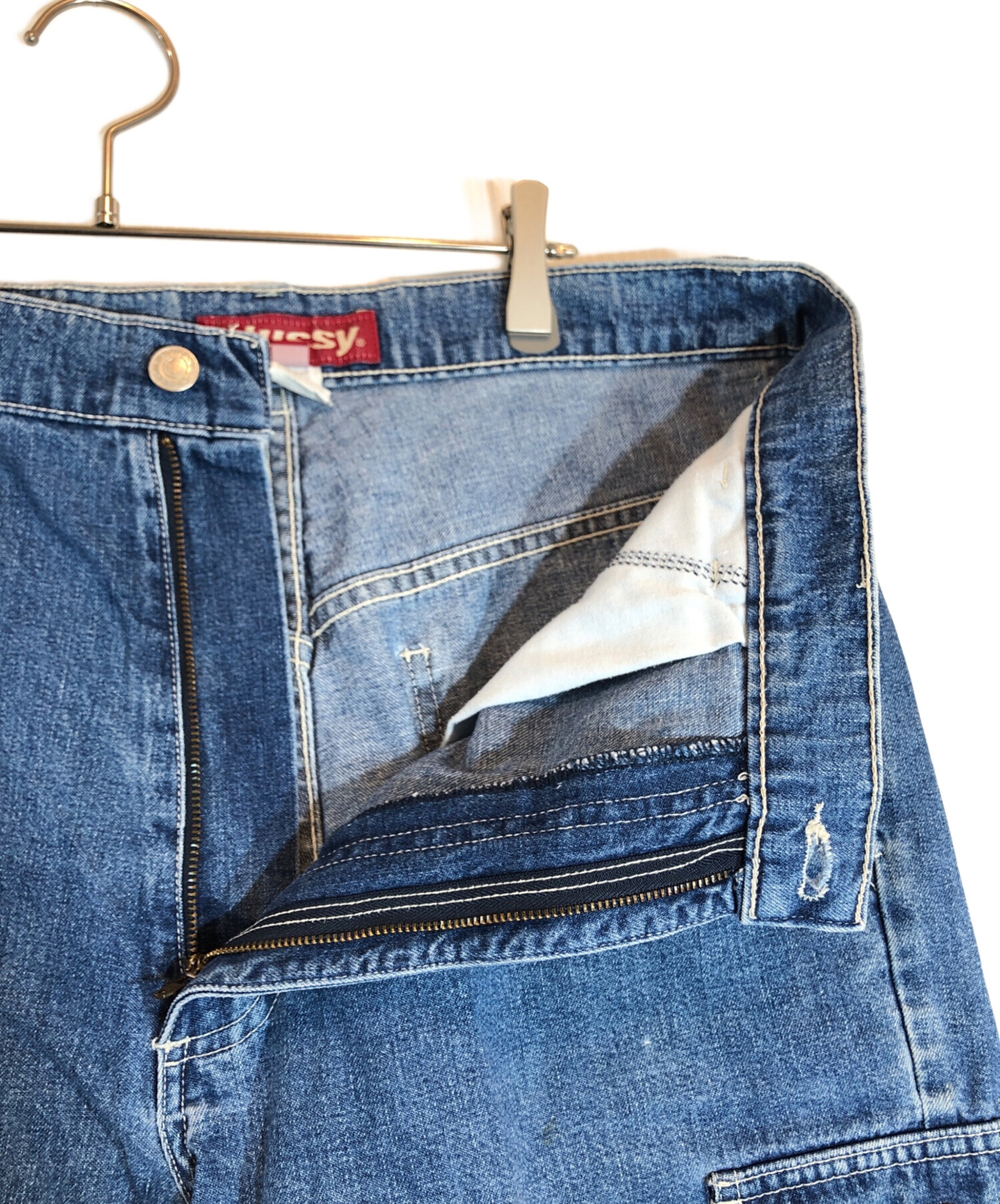 中古・古着通販】stussy (ステューシー) デニムカーゴショーツ