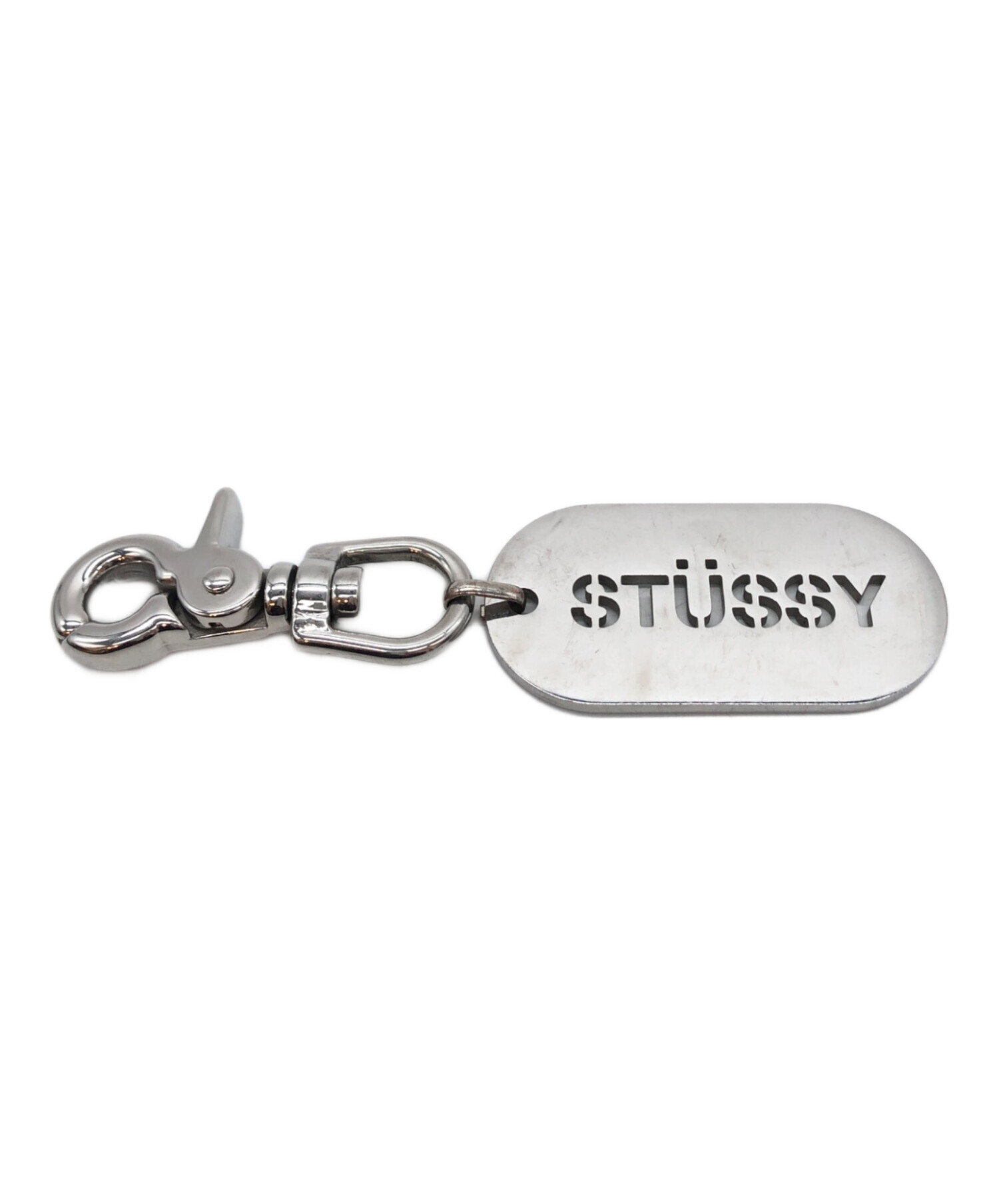 中古・古着通販】stussy (ステューシー) Metal Tag Keychain シルバー