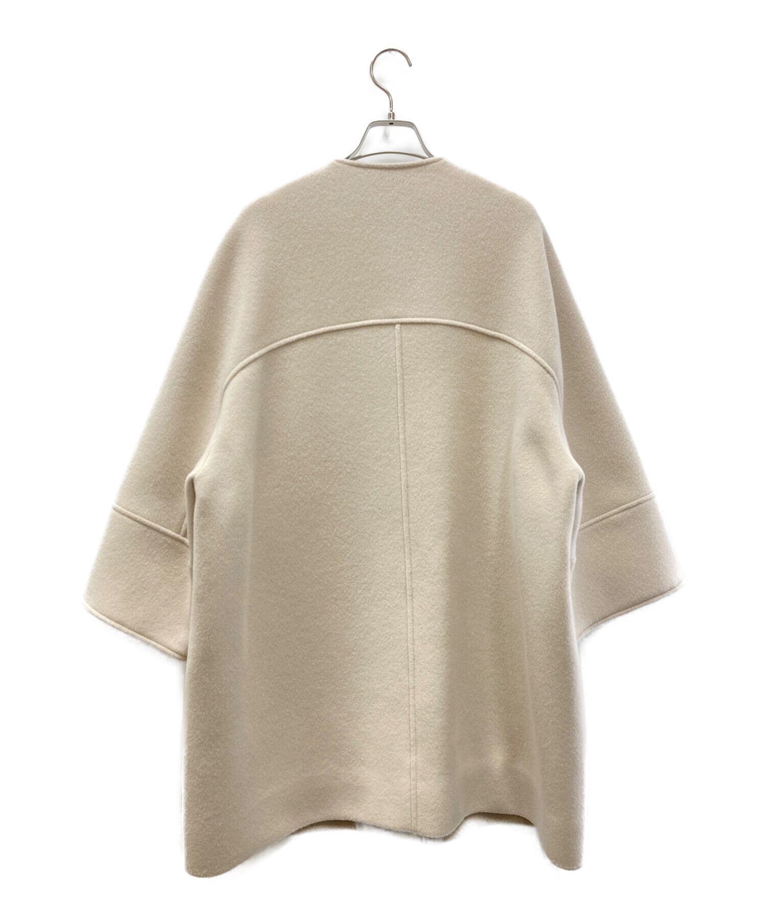 中古・古着通販】YORI (ヨリ) ウールノーカラーコート ベージュ サイズ