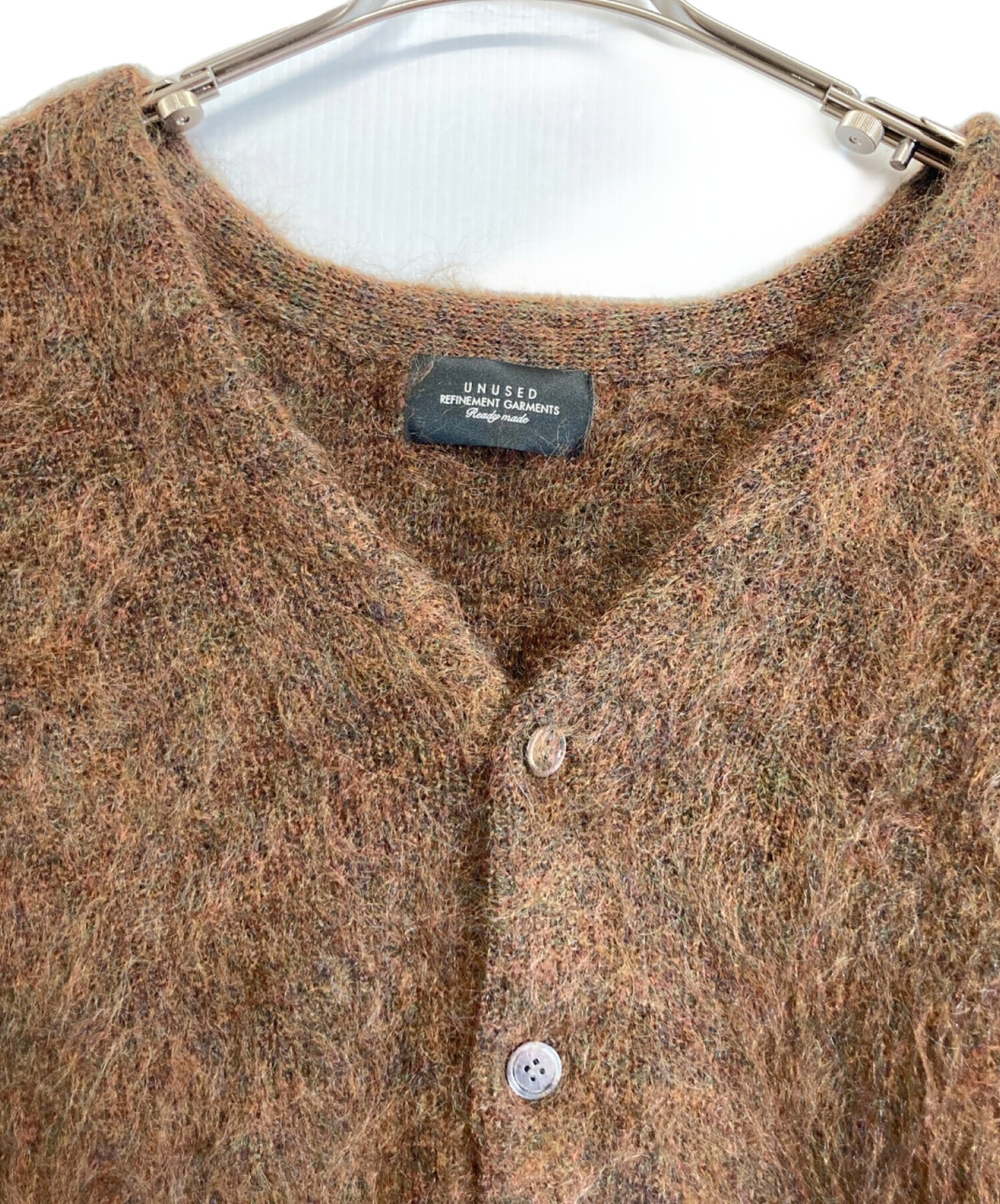 中古・古着通販】UNUSED (アンユーズド) モヘアカーディガン ブラウン