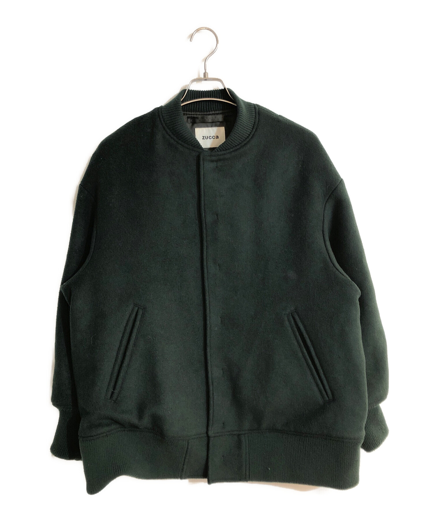 中古・古着通販】ZUCCA (ズッカ) ウールスタジャン グリーン サイズ:M