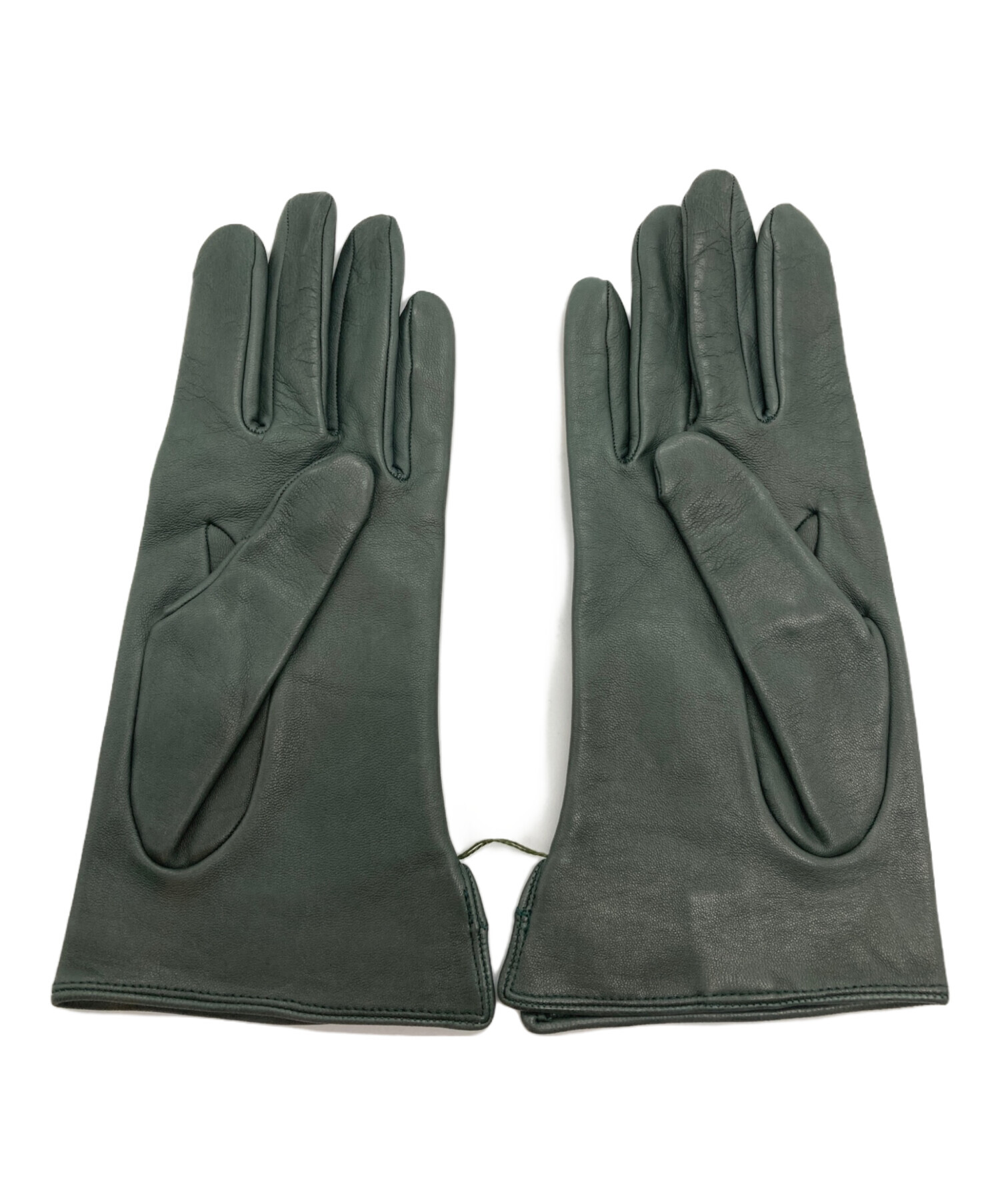 中古・古着通販】LOEWE (ロエベ) レザーグローブ グリーン｜ブランド