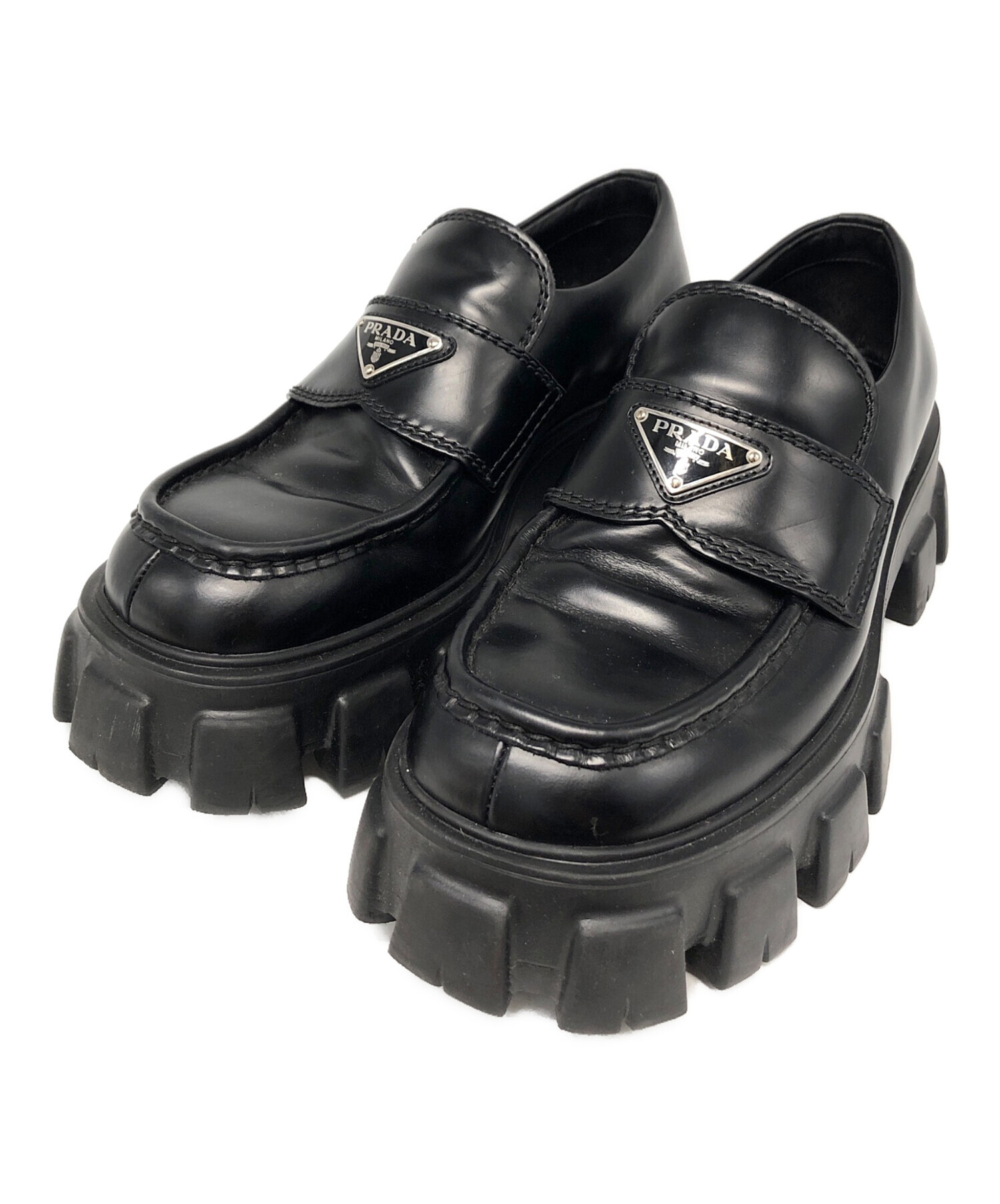 中古・古着通販】PRADA (プラダ) モノリス ブラッシュドレザー