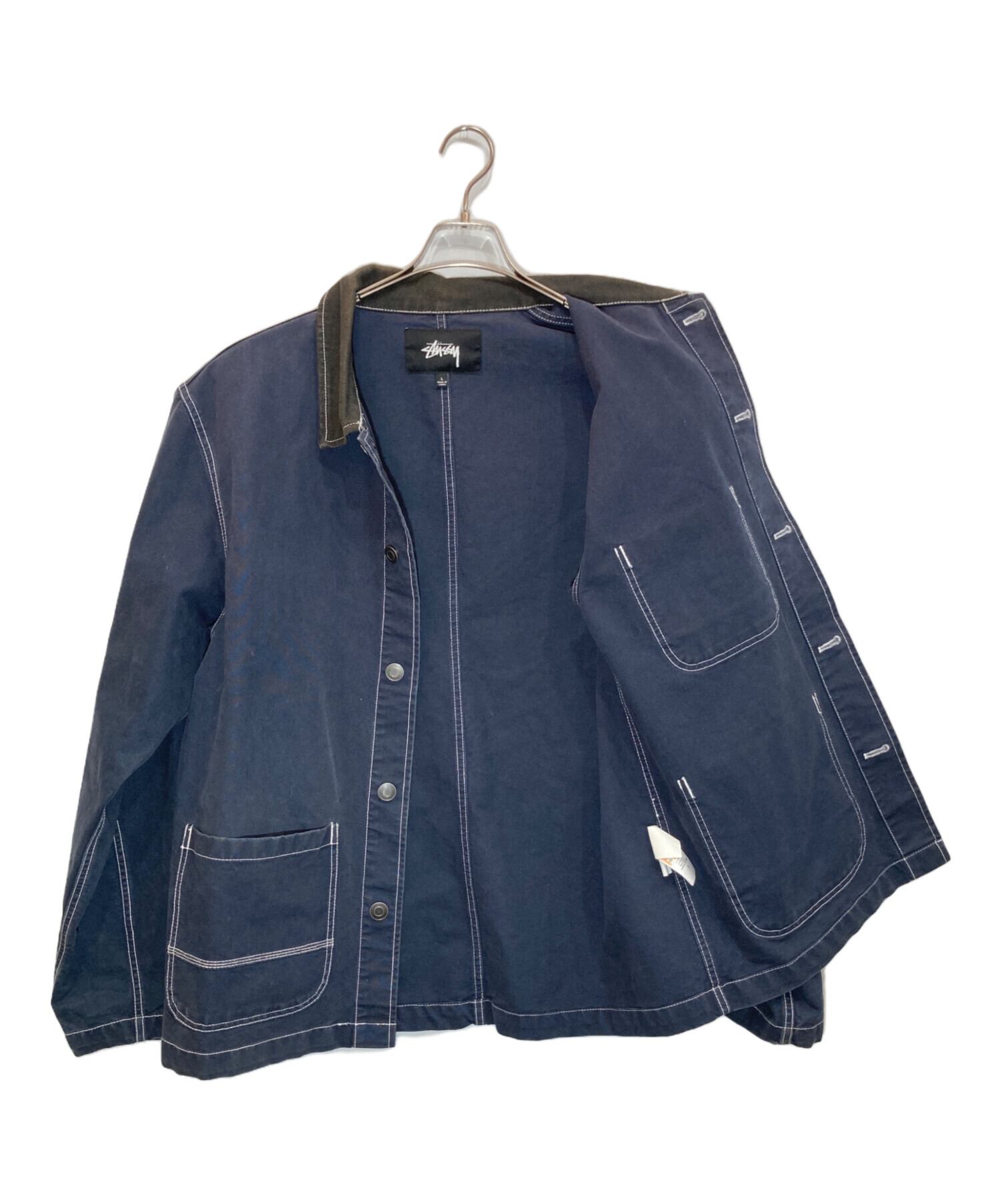 中古・古着通販】stussy (ステューシー) カバーオール ネイビー サイズ