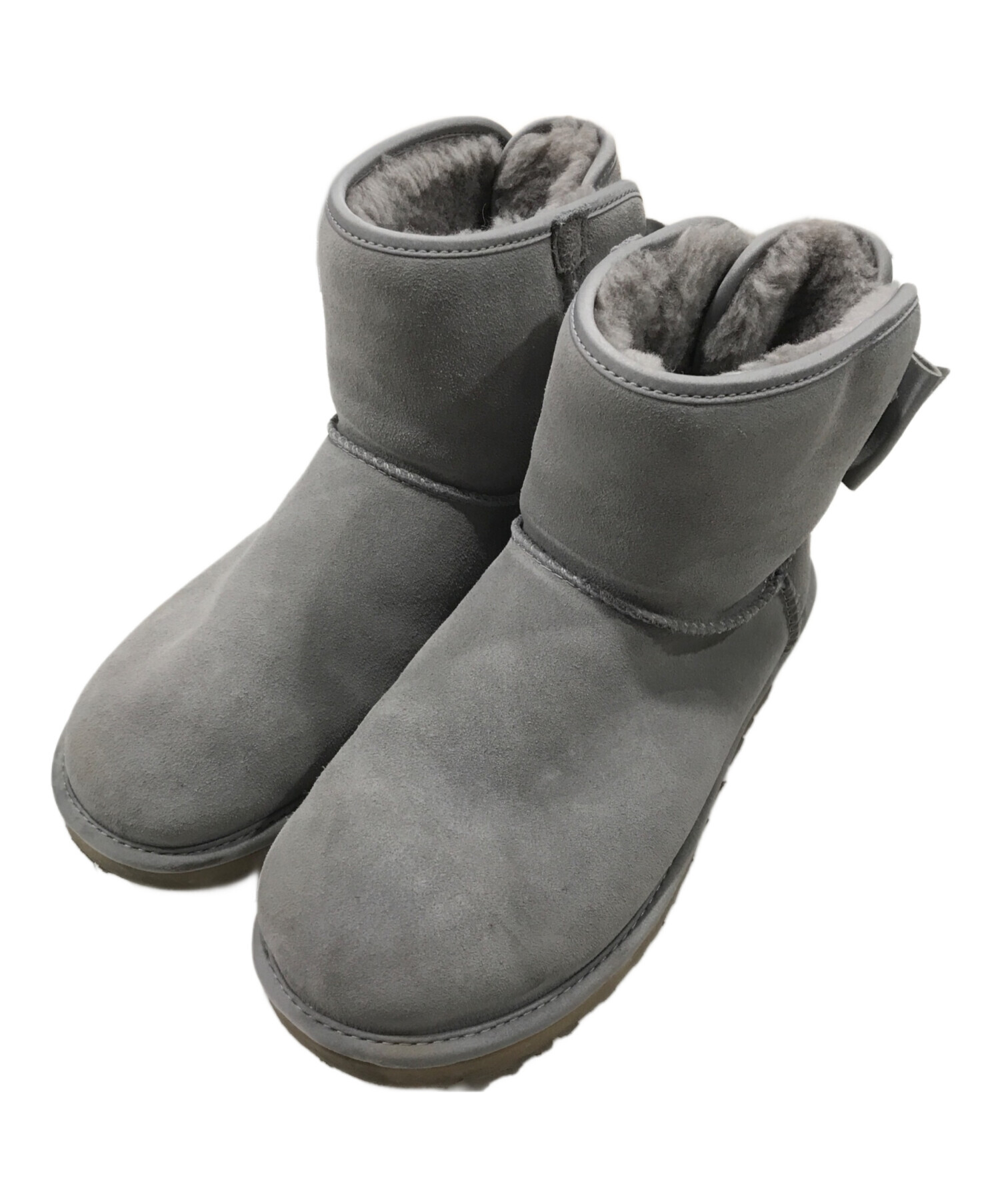 中古・古着通販】UGG (アグ) リボン付け替えブーツ グレー サイズ