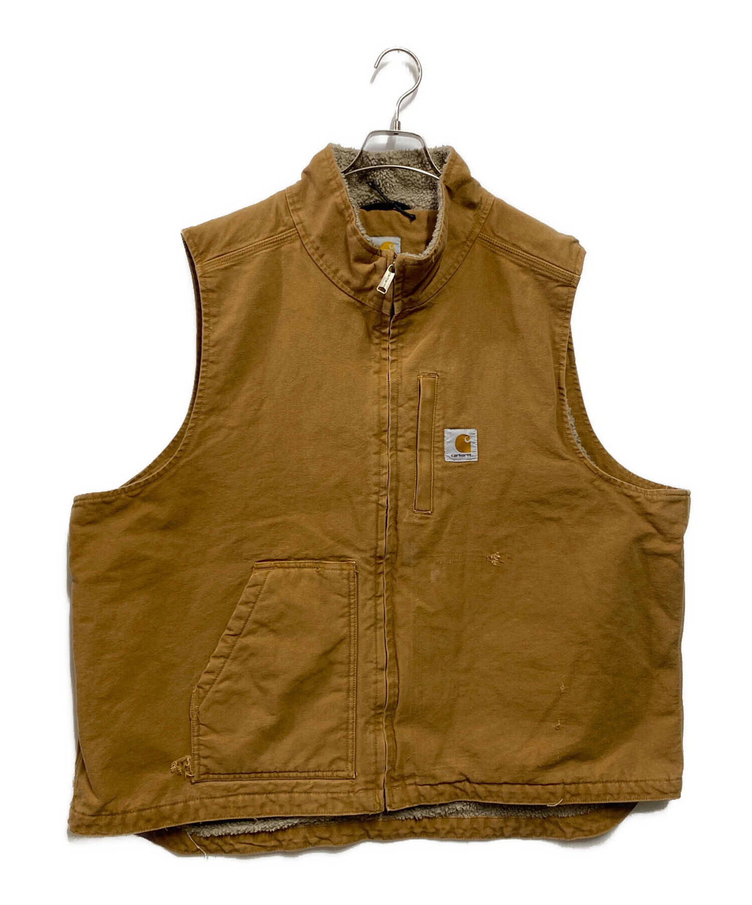 カーハート ベスト ダック地 裏ボア 00s 00s Carhartt フェード 裏地