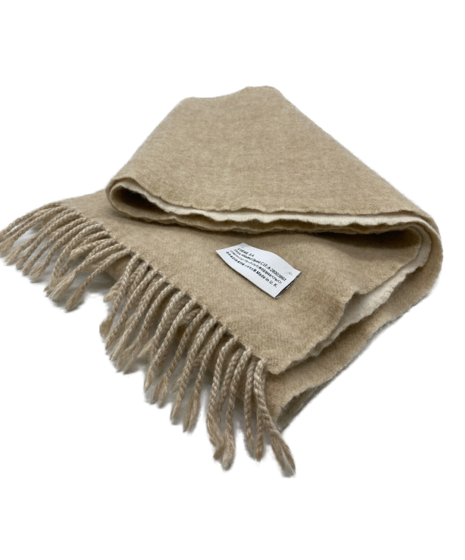 中古・古着通販】LOEWE (ロエベ) ウールカシミヤアナグラムマフラー