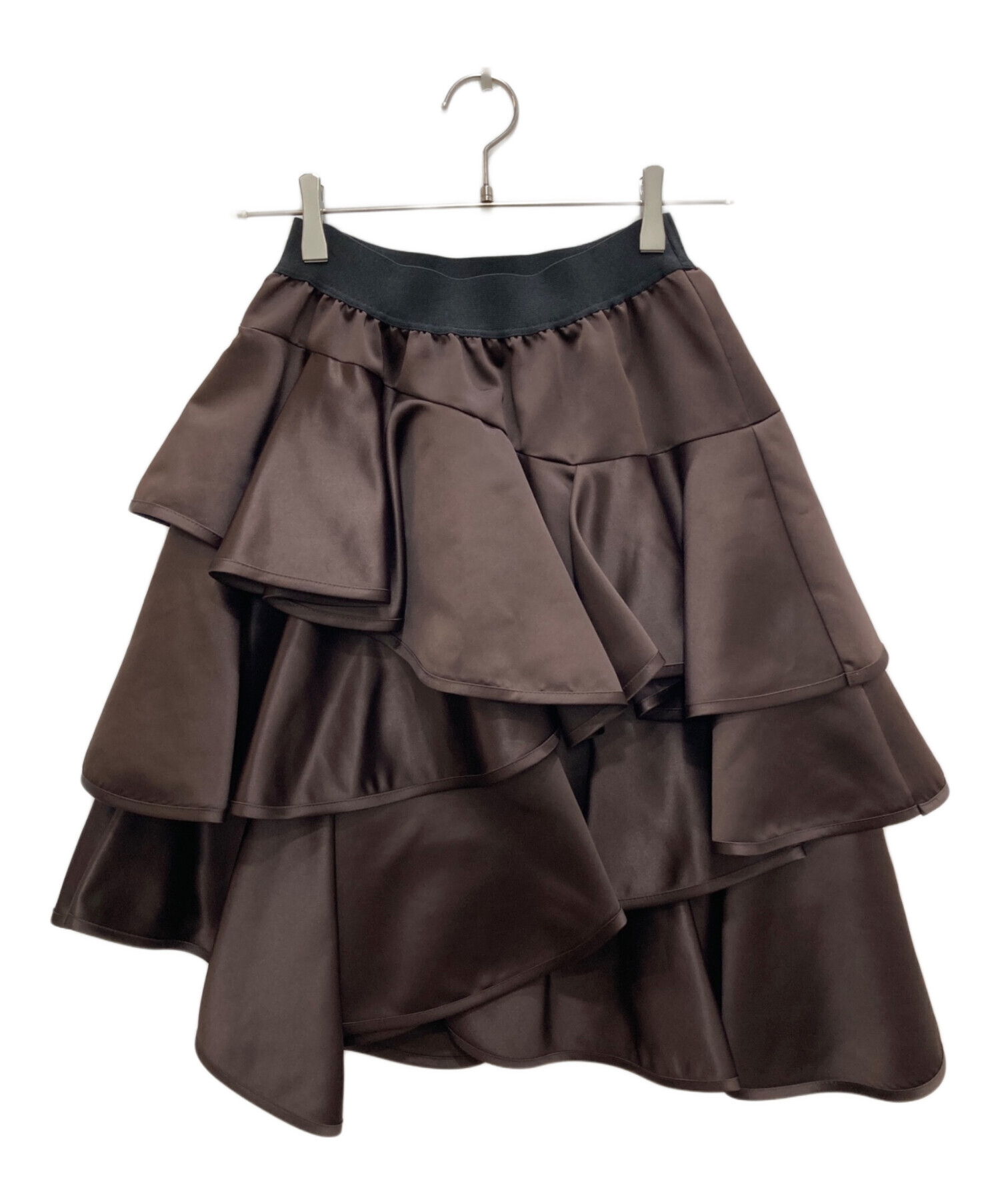 中古・古着通販】machatt (マチャット) アシメフリルスカート ブラウン