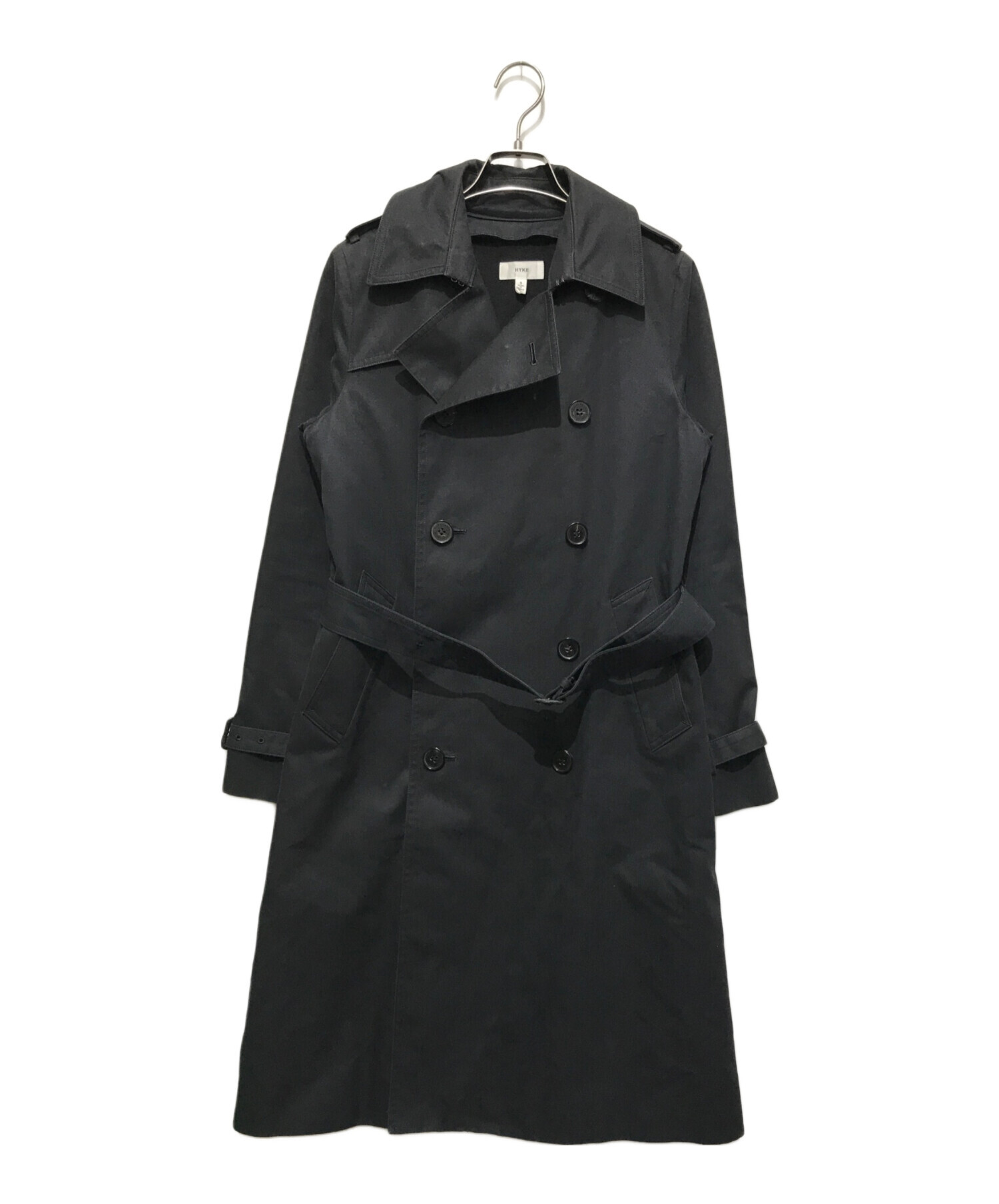 中古・古着通販】HYKE (ハイク) ライナー付トレンチコート ブラック