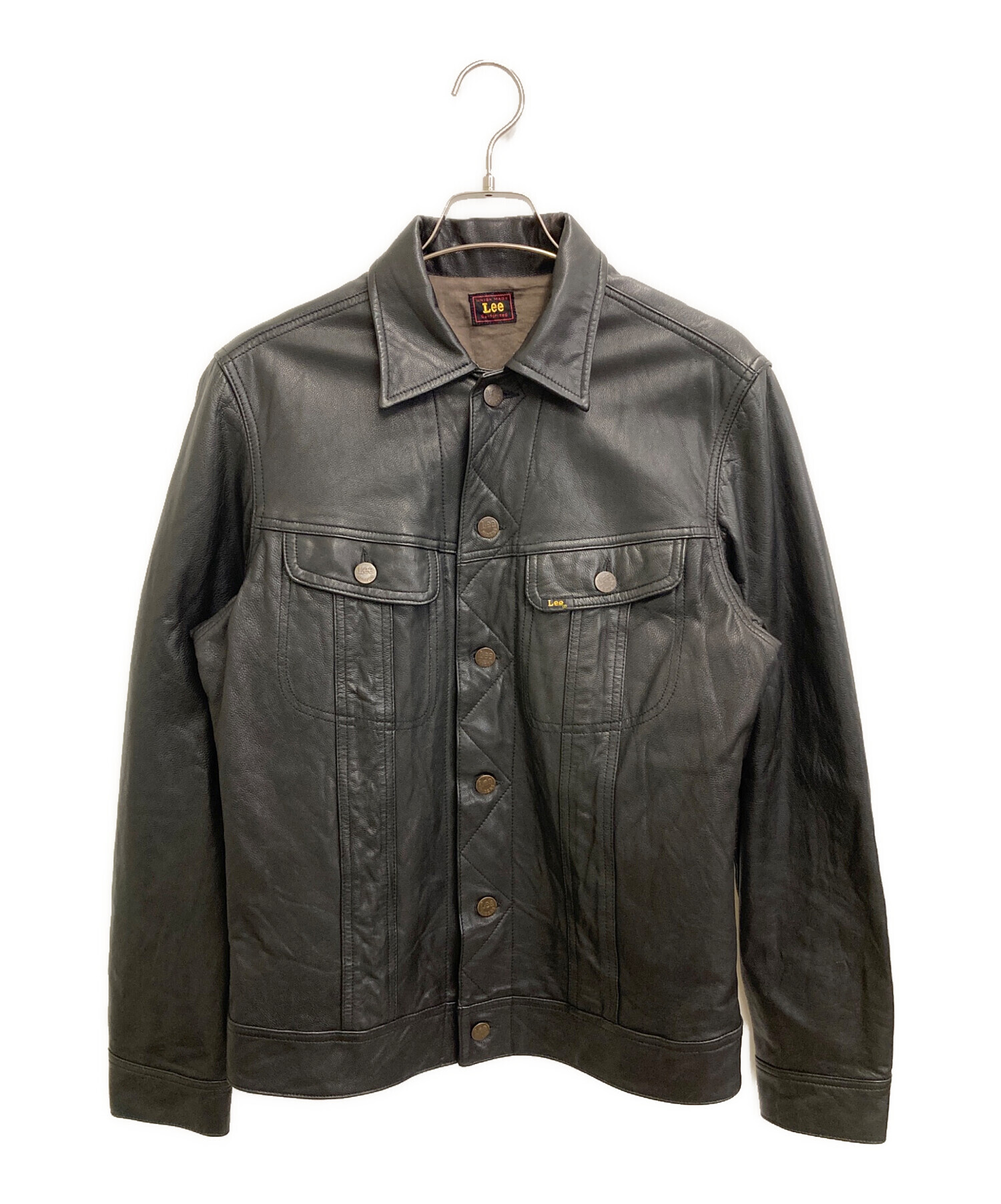 中古・古着通販】LEE (リー) レザートラッカージャケット ブラック