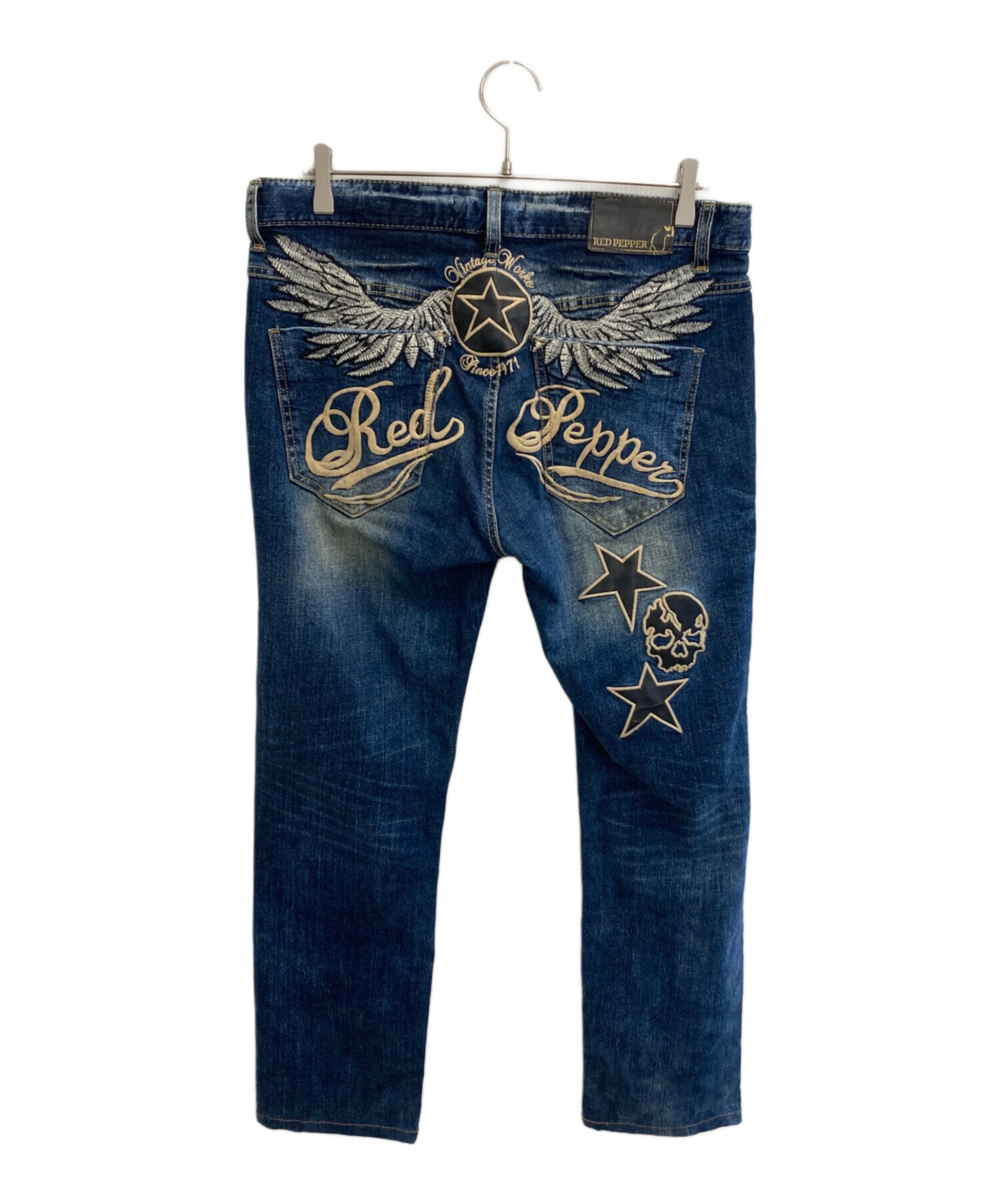 中古・古着通販】RED PEPPER (レッドペッパ) 刺繍デニムパンツ