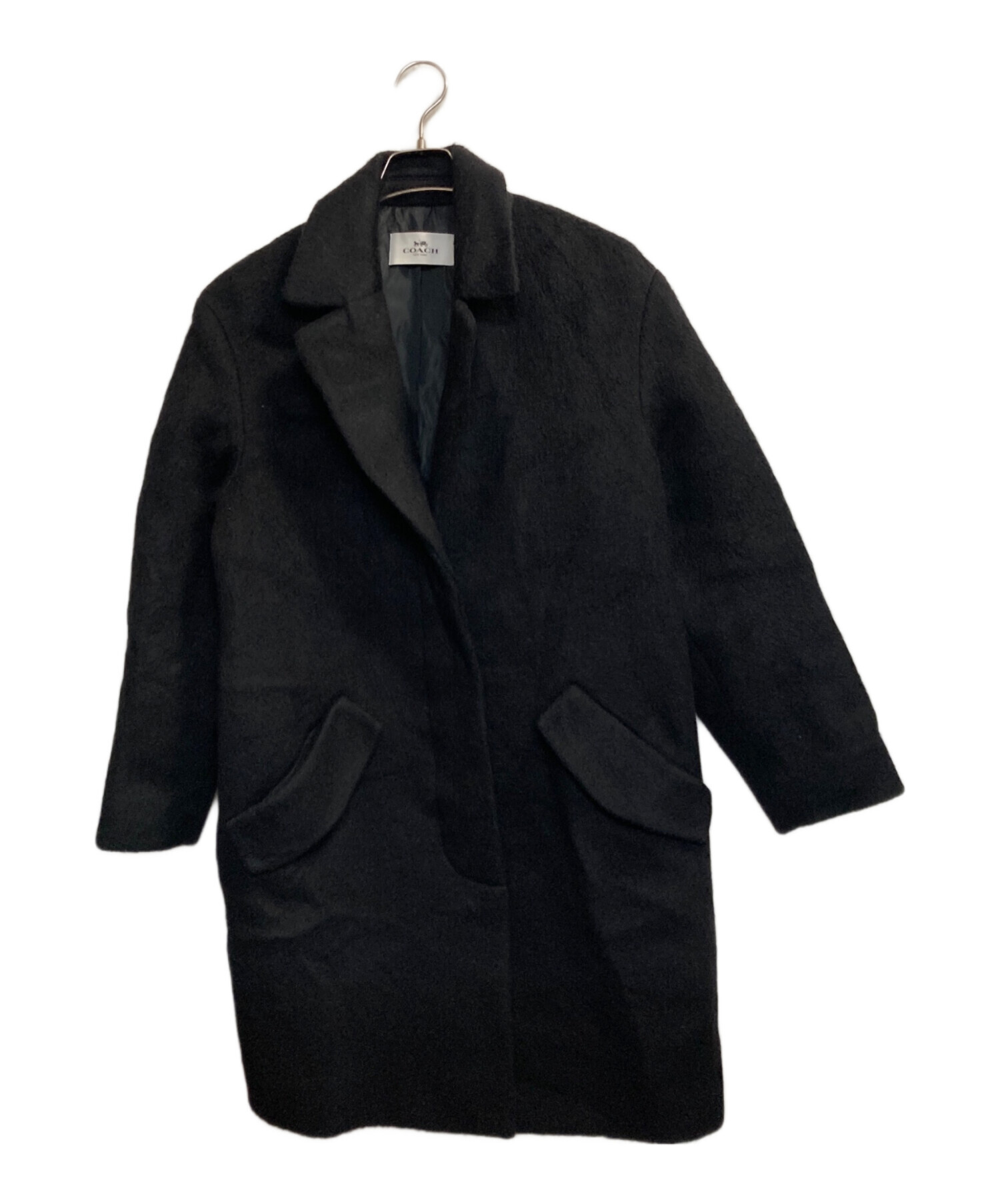 中古・古着通販】COACH (コーチ) チェスターコート ブラック サイズ:S