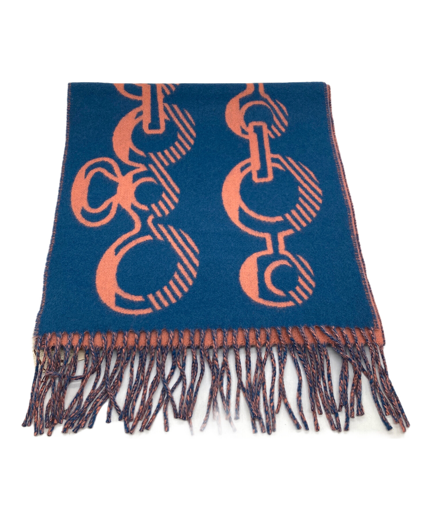 中古・古着通販】HERMES (エルメス) フリンジカシミヤマフラー