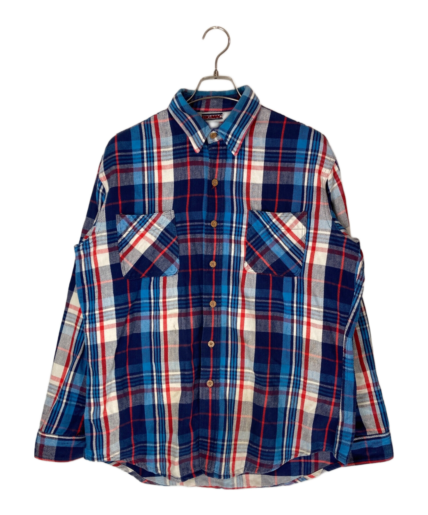 中古・古着通販】BIG MAC (ビッグマック) ヘビーネルシャツ ブルー