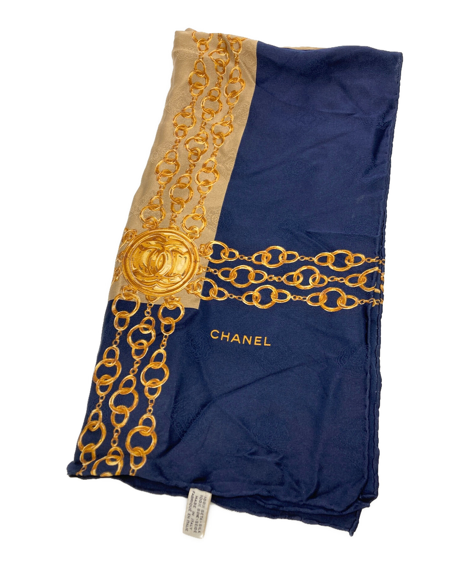 中古・古着通販】CHANEL (シャネル) スカーフ ネイビー｜ブランド
