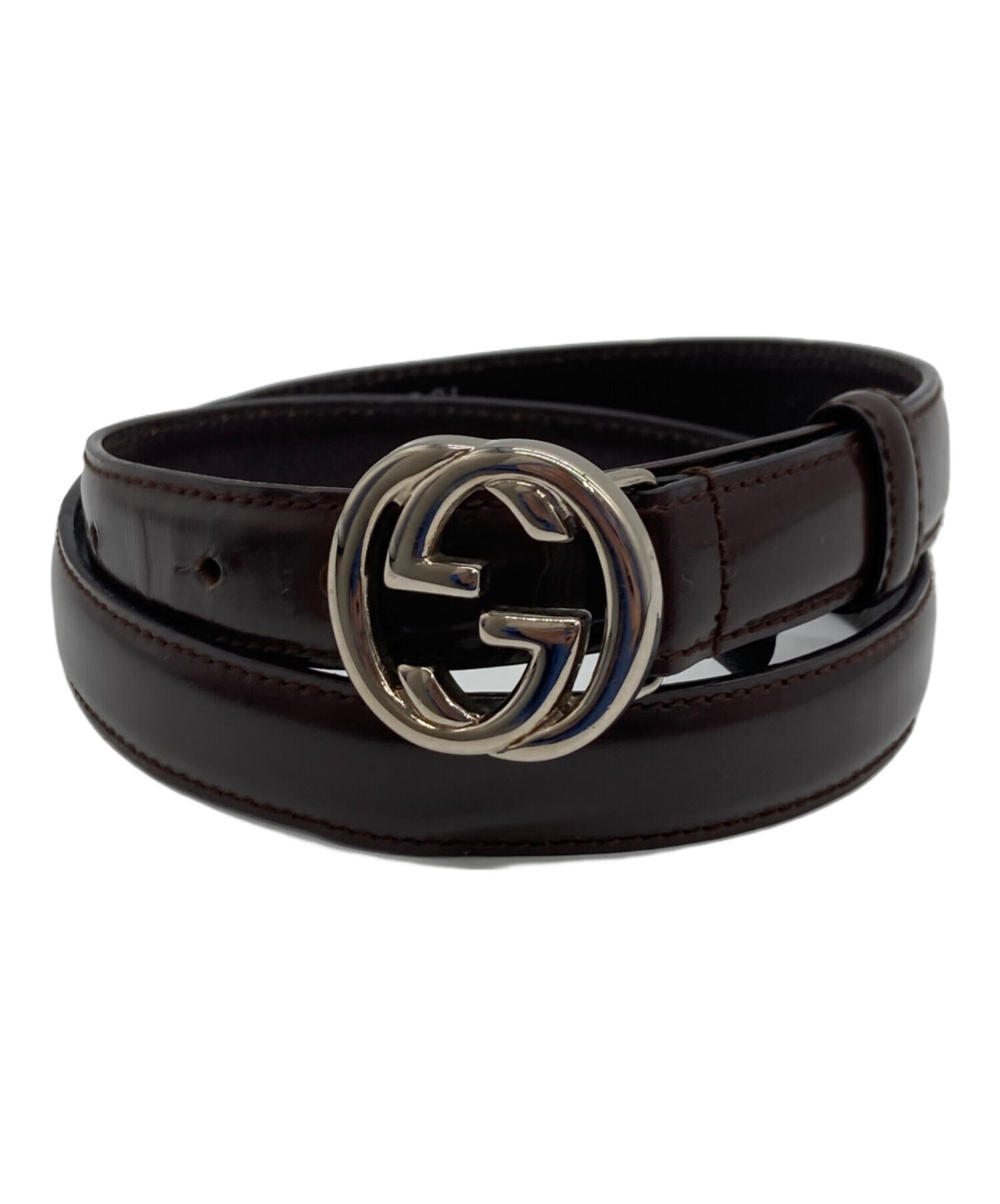 中古・古着通販】GUCCI (グッチ) GGインターロッキングレザーベルト