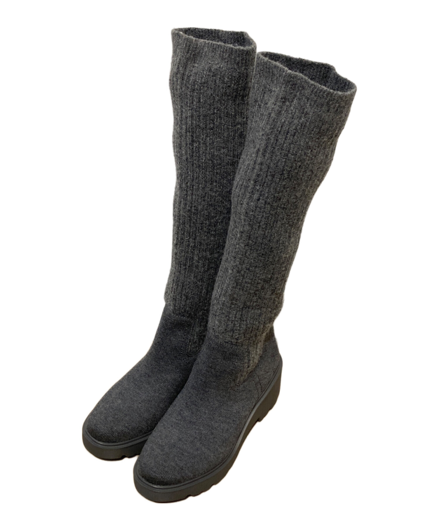 中古・古着通販】VIVAIA (ビバイア) ラウンドトゥ 撥水加工 ニーハイ