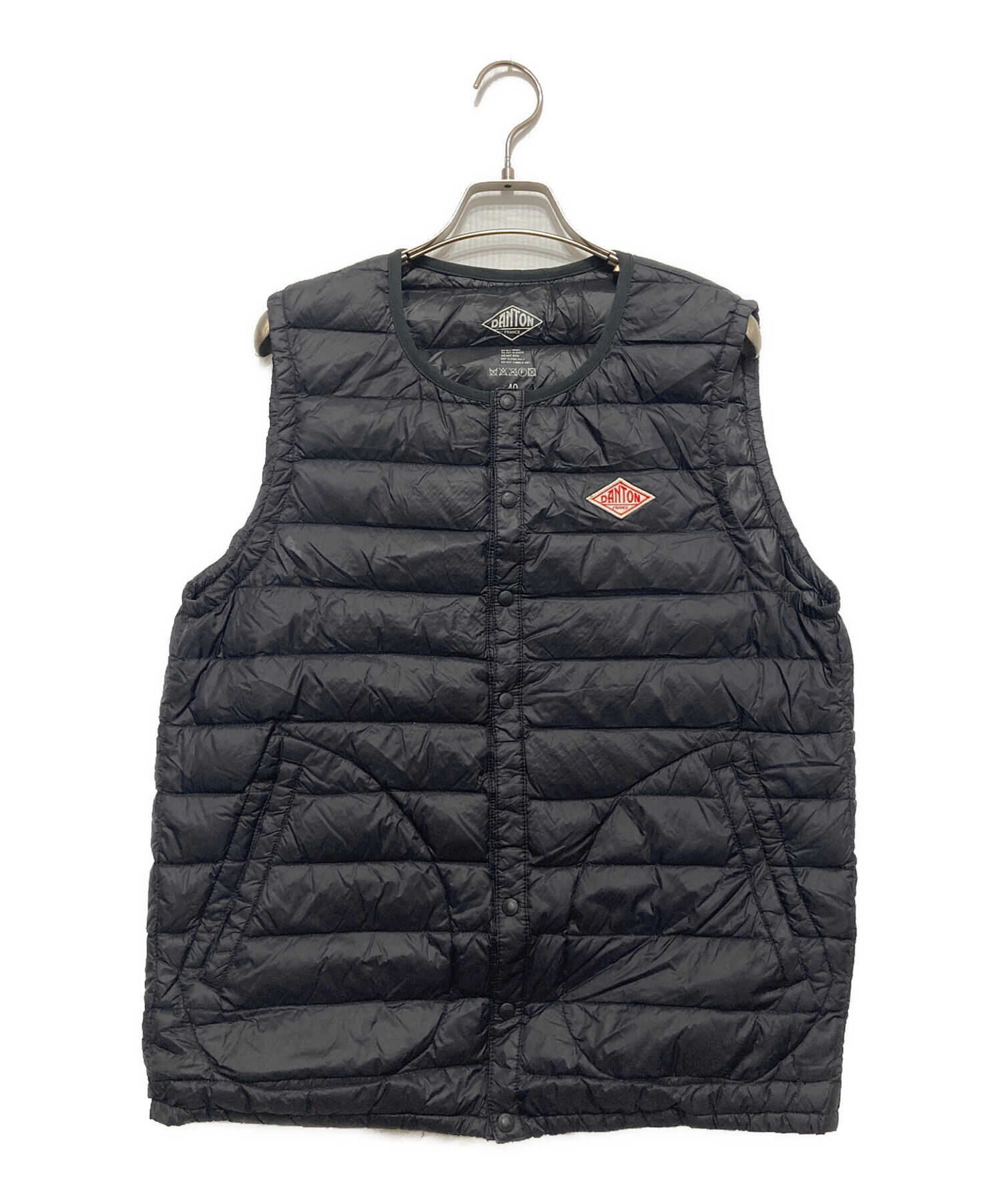 中古・古着通販】DANTON (ダントン) インナーダウンベスト ブラック