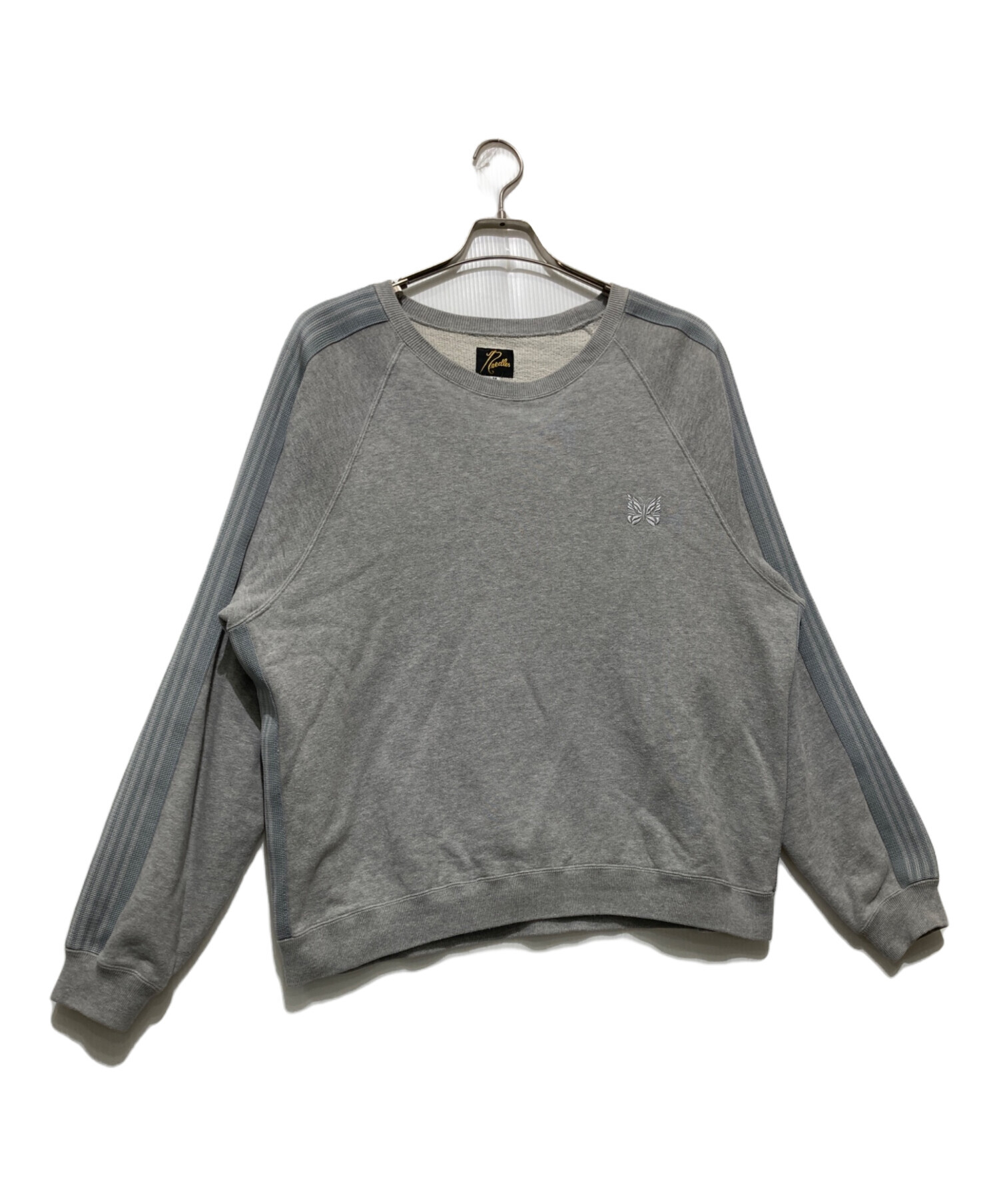 Needles グレー トレーナー XL 蝶刺繍 Needles グレー トレーナー XL