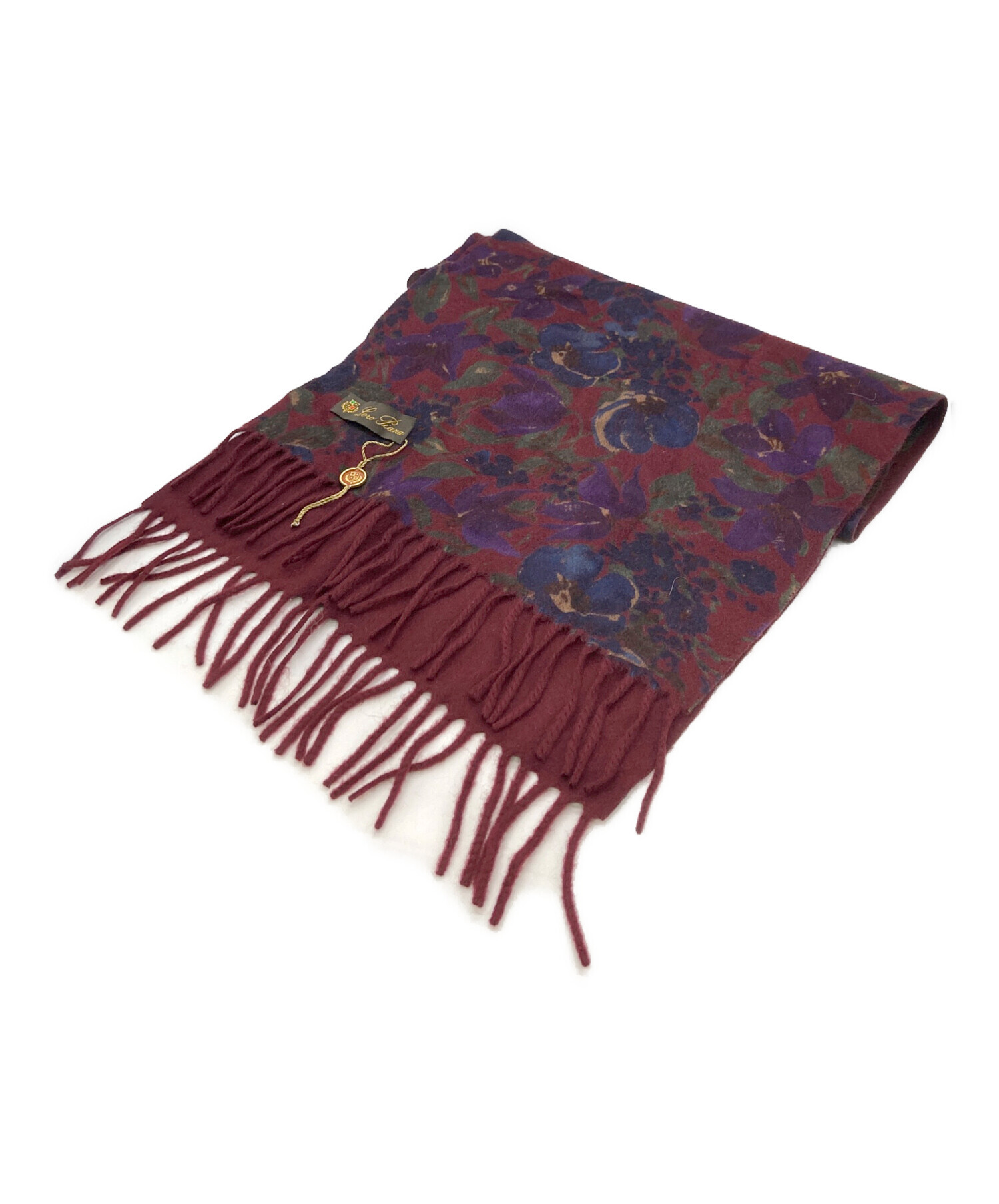 中古・古着通販】LORO PIANA (ロロピアーナ) カシミヤマフラー レッド