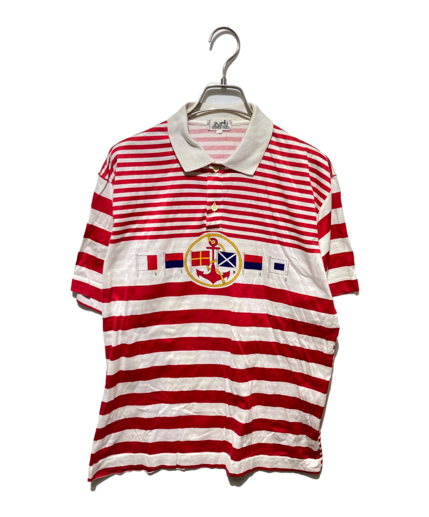中古・古着通販】HERMES (エルメス) マリン国旗ポロシャツ レッド