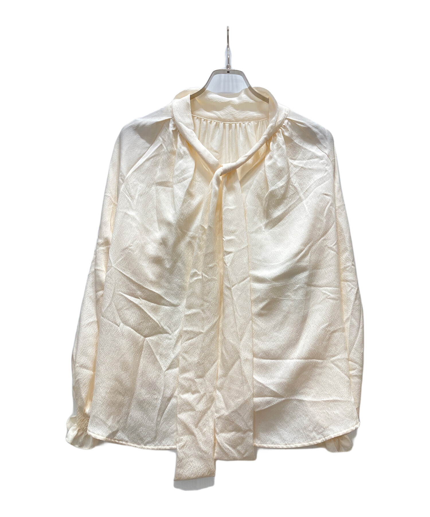 中古・古着通販】Drawer (ドゥロワー) シルク ボウタイギャザーシャツ