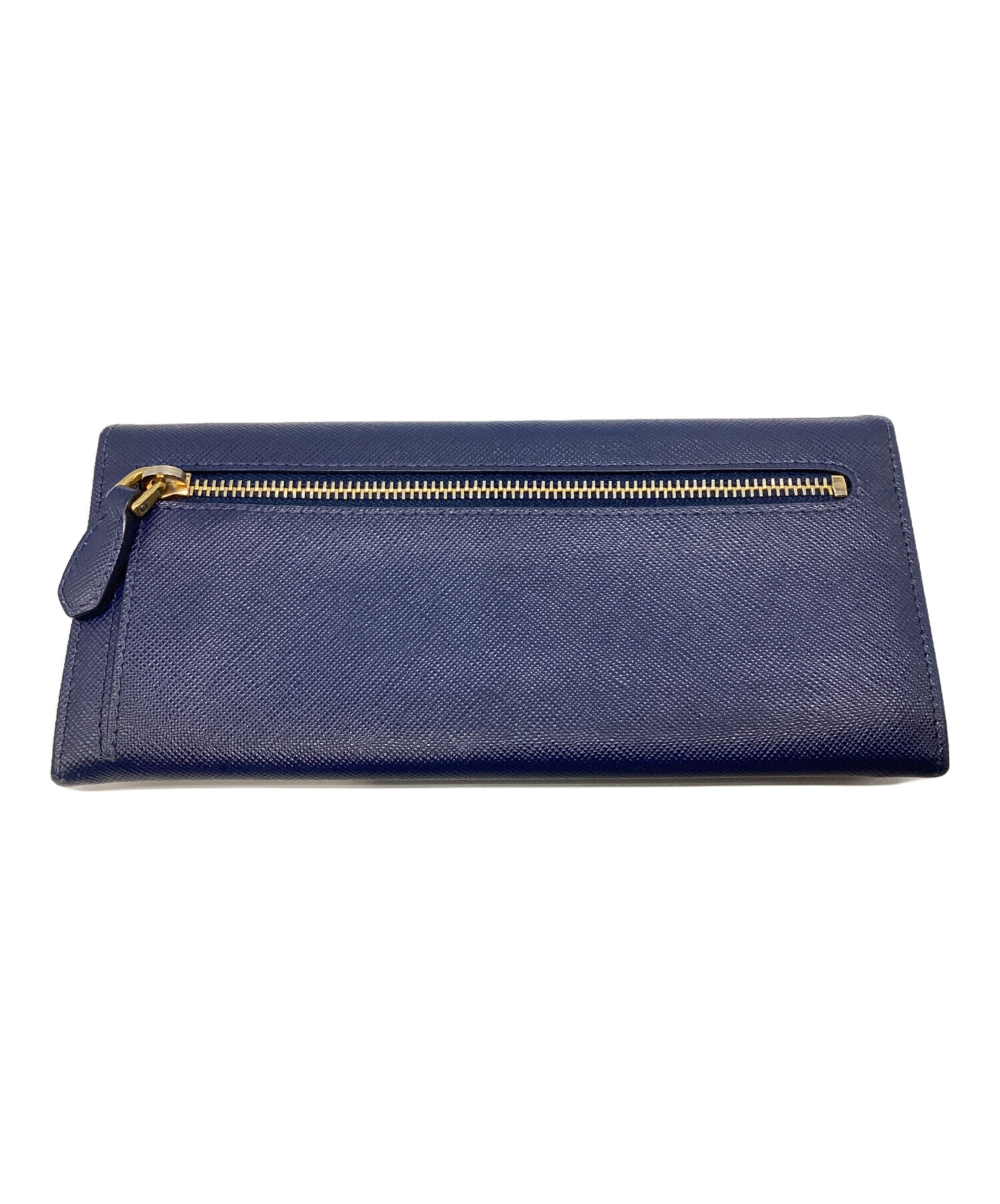 中古・古着通販】PRADA (プラダ) サフィアーノ長財布 ネイビー