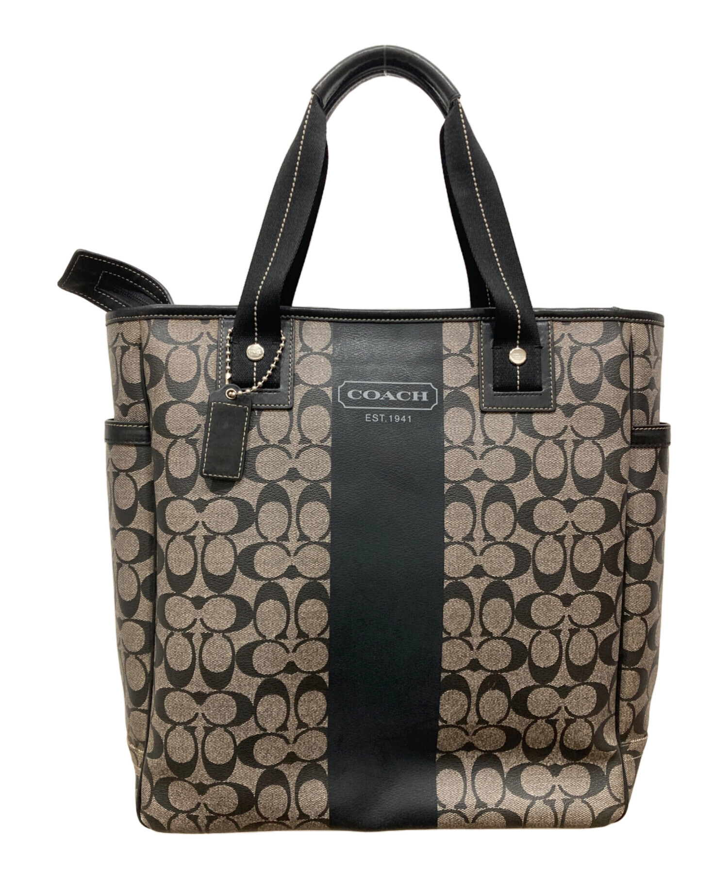 中古・古着通販】COACH (コーチ) シグネチャートートバッグ グレー